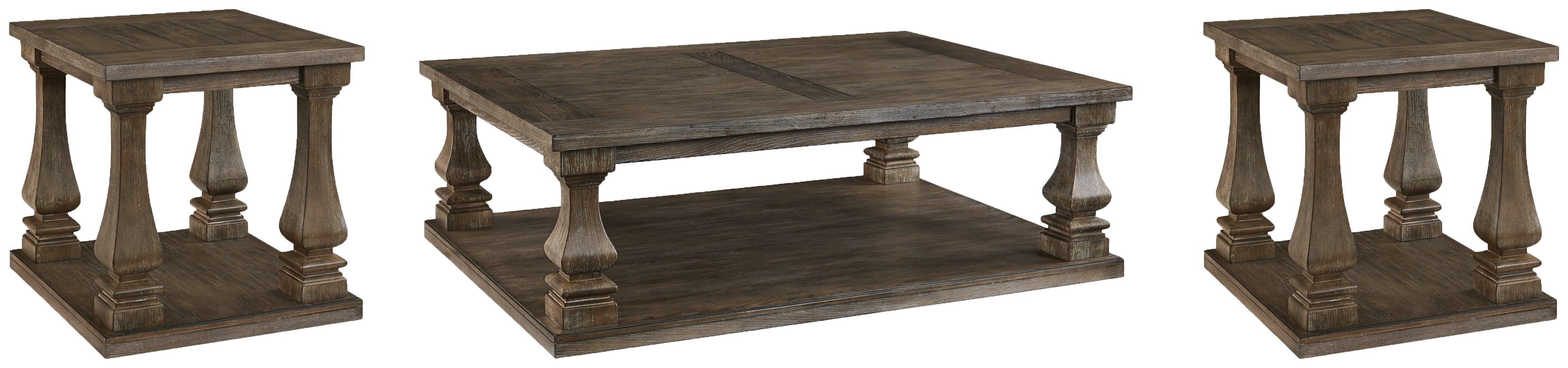 Johnelle Gray Coffee Table With 2 End Tables - Image 2