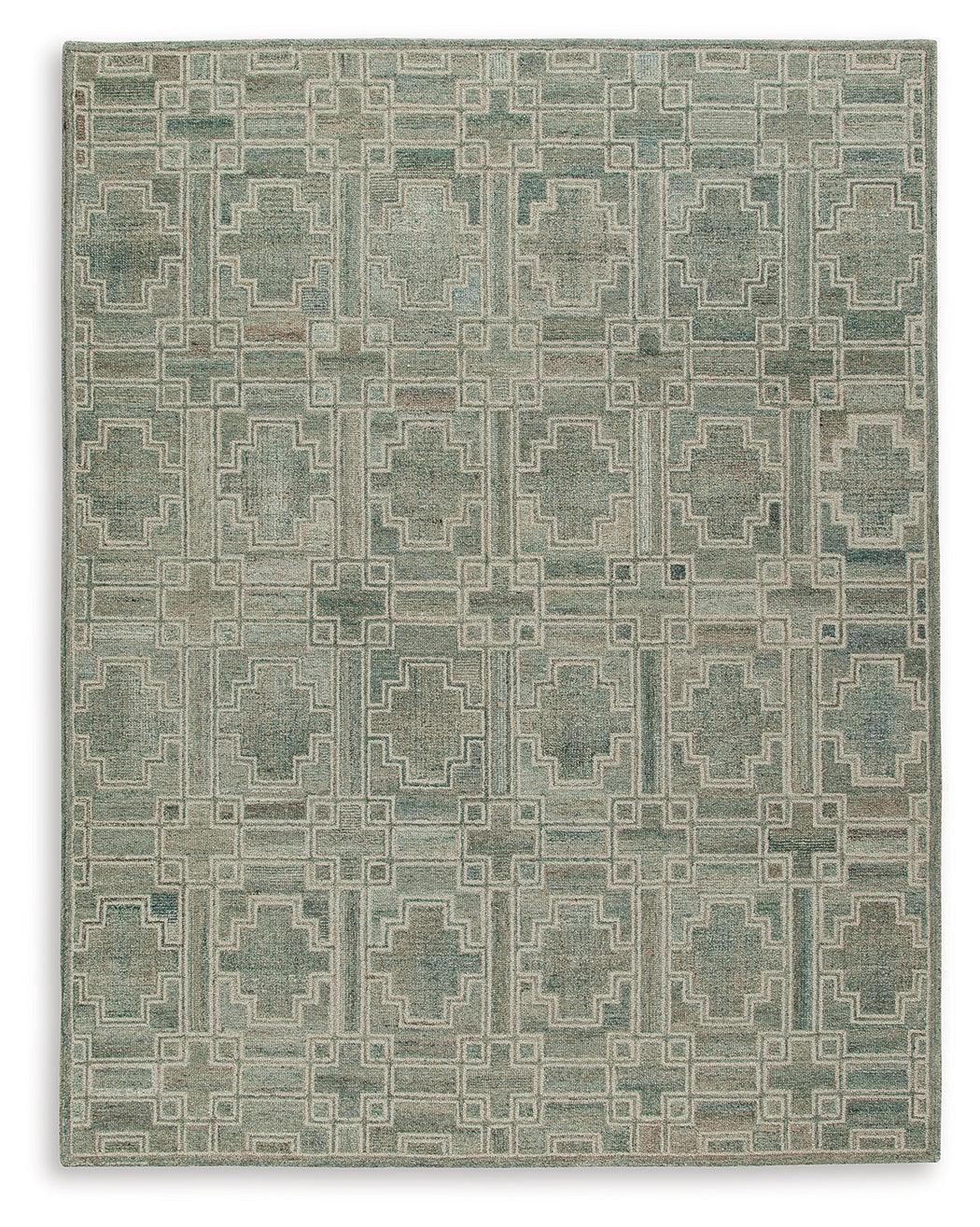 Jossland Green Ivory Large Rug - Image 2