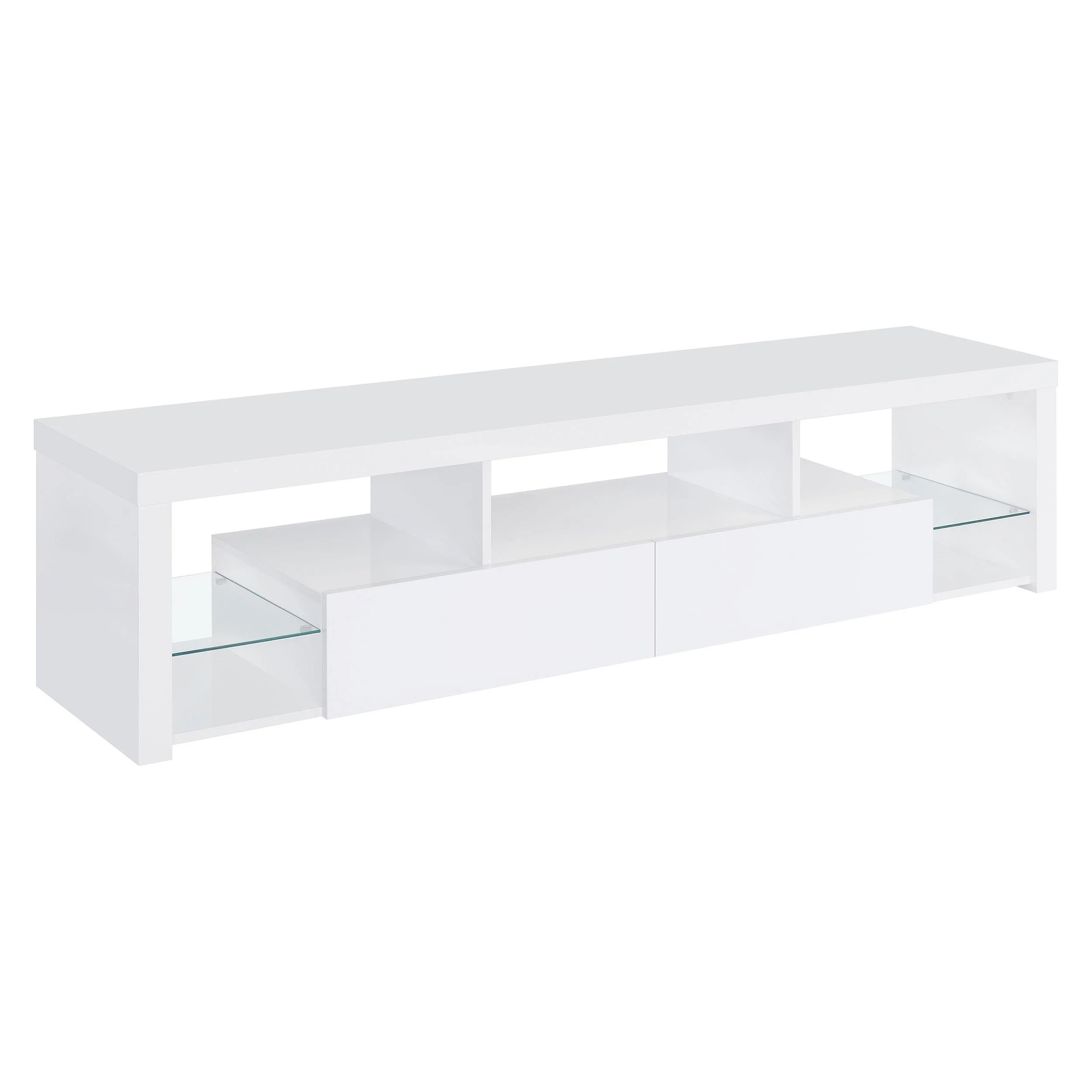 Jude 3-Piece 71" TV Entertainment Center White High Gloss - Image 3
