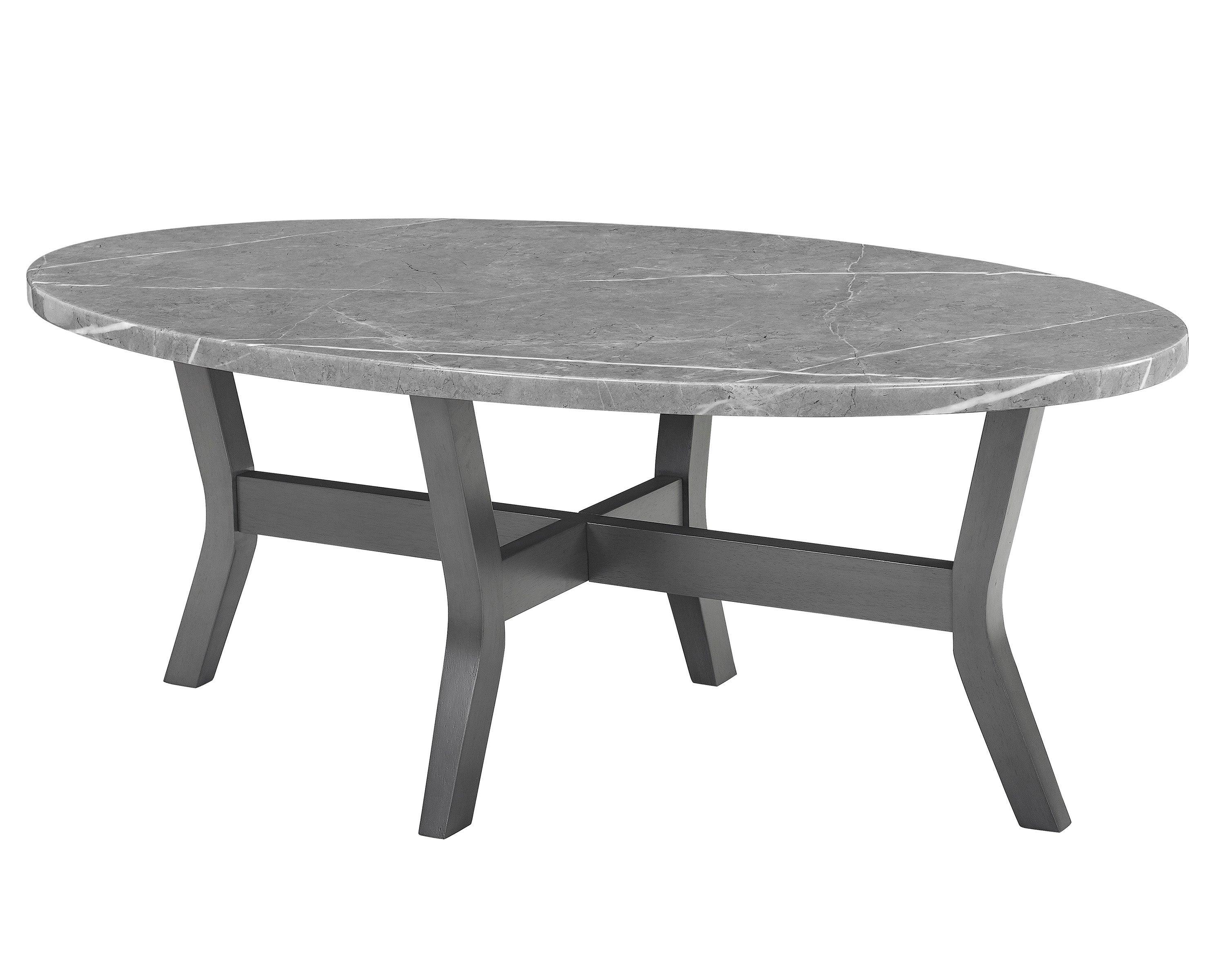 Judson Gray Marble Top Cocktail Coffee Table - Image 3
