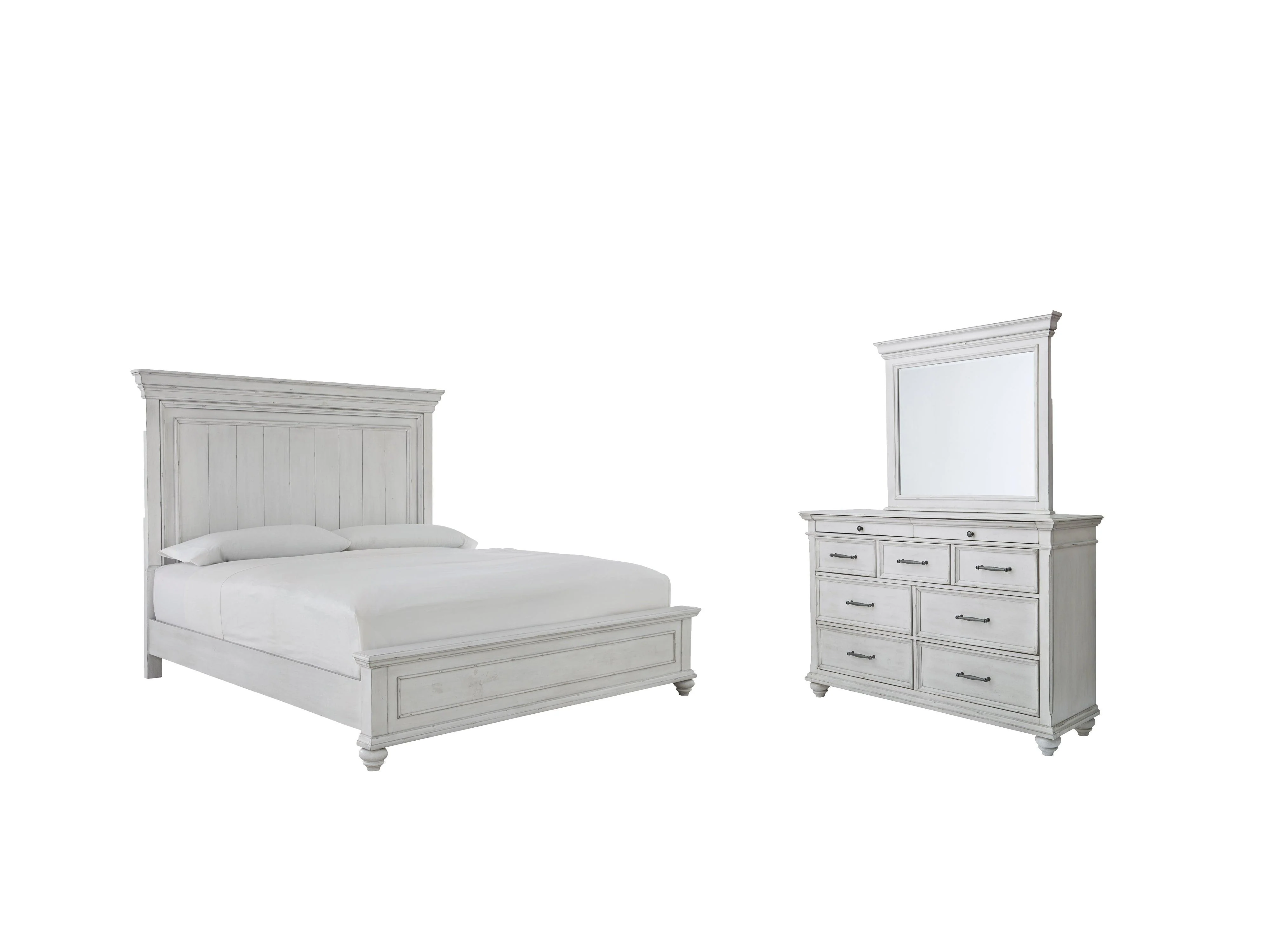 Kanwyn Whitewash Panel Bedroom Set - Image 2
