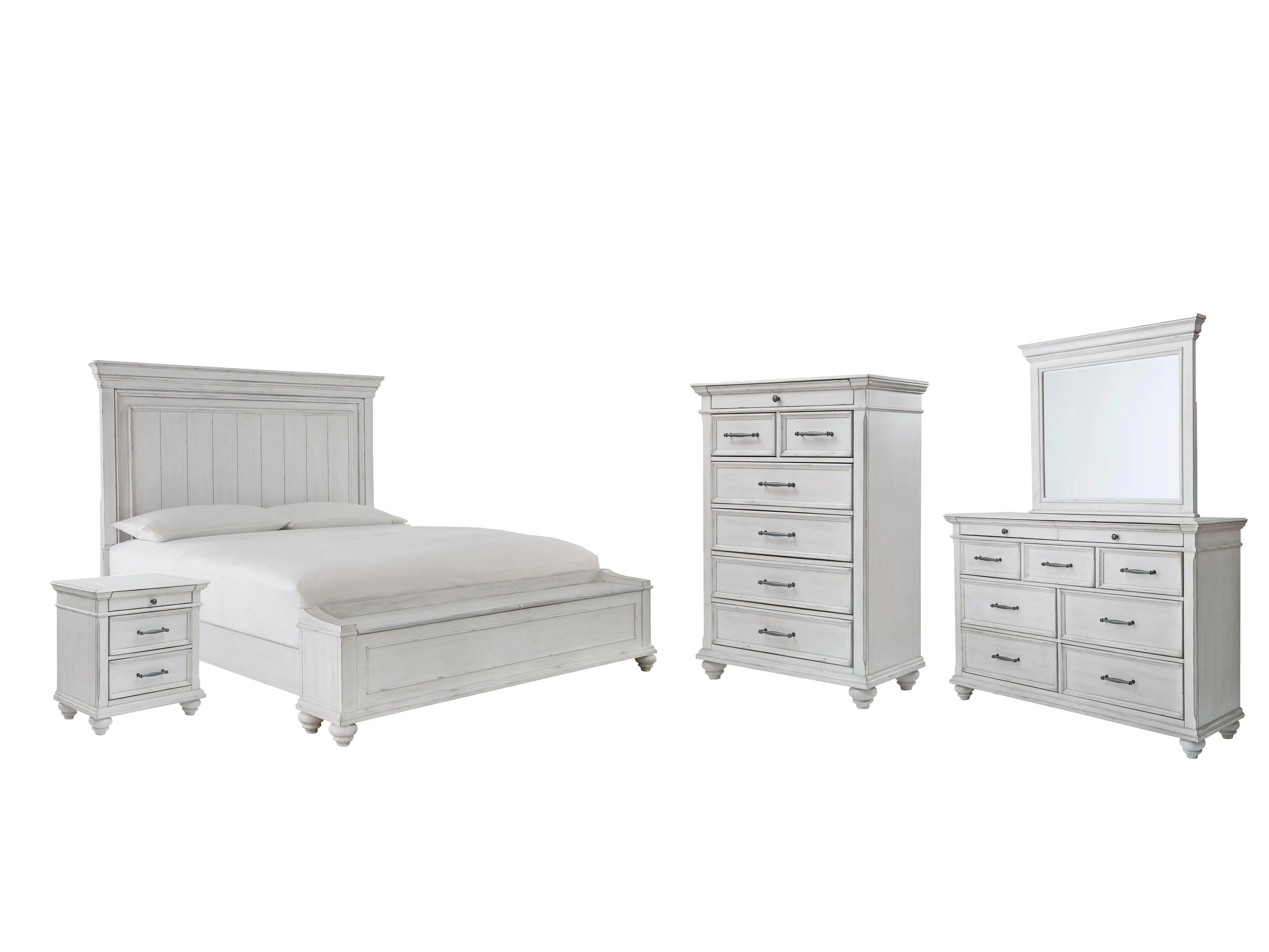 Kanwyn Whitewash Panel Storage Bedroom Set - Image 2