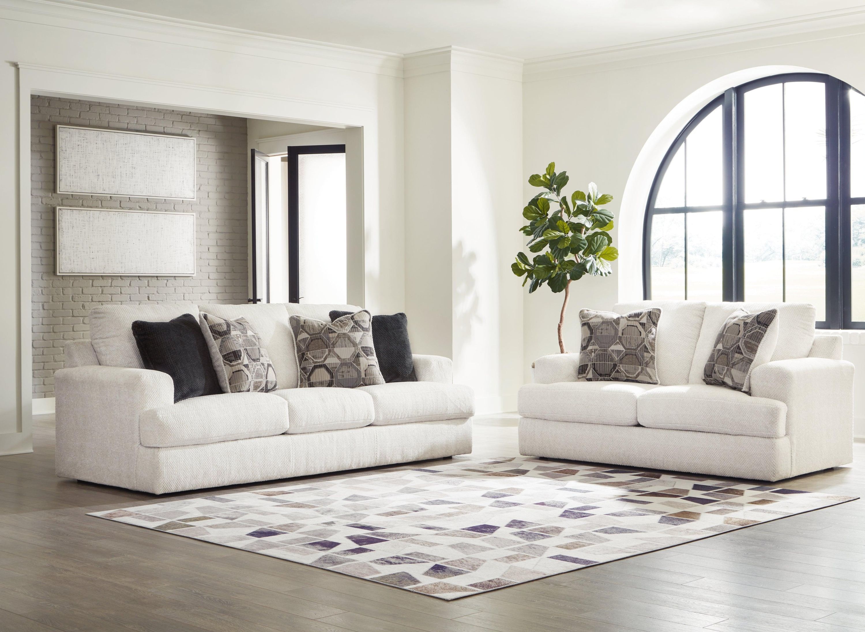 Karinne Linen Sofa And Loveseat - Image 2