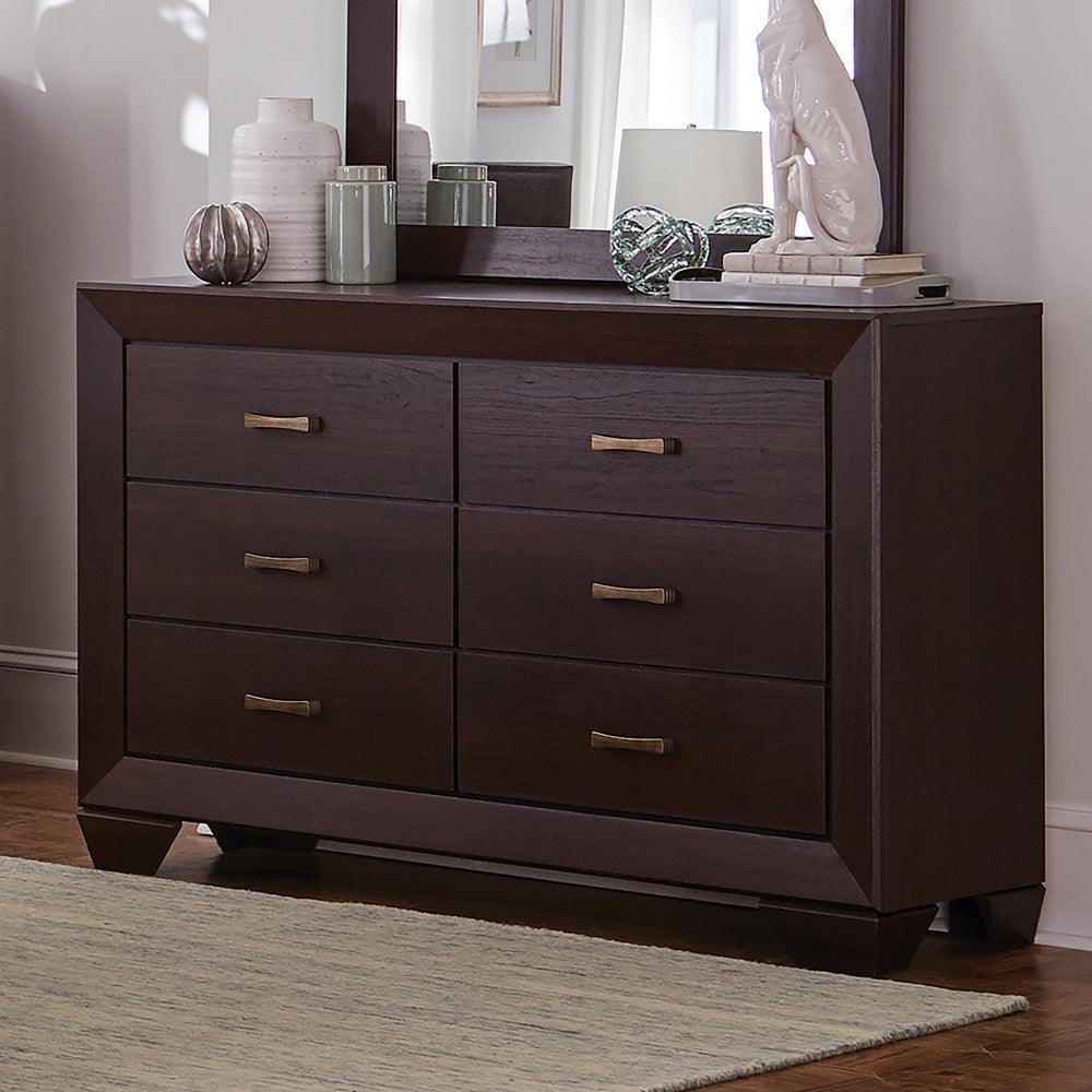 Kauffman Dark Cocoa Panel Bedroom Set - Image 3