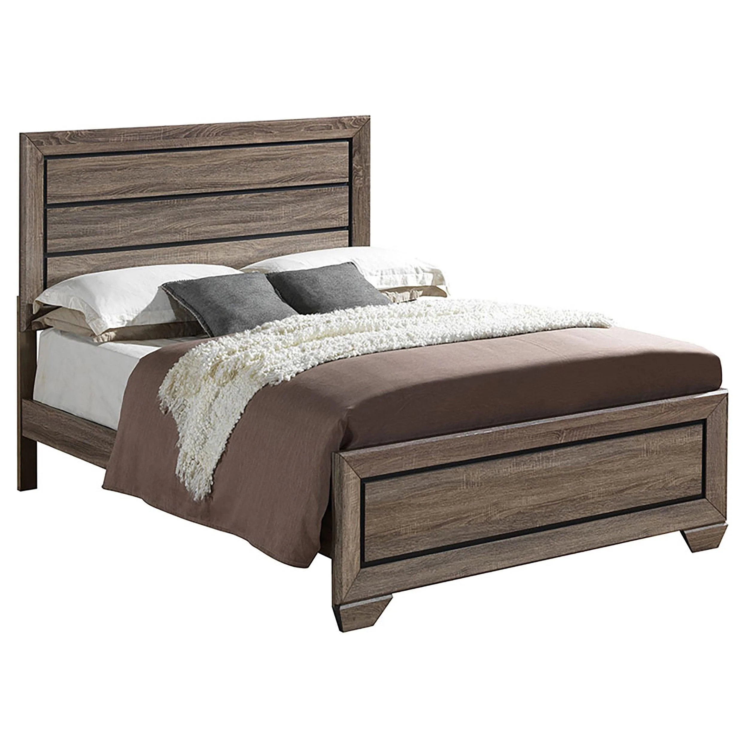 Kauffman Washed Taupe Panel Bedroom Set - Image 2