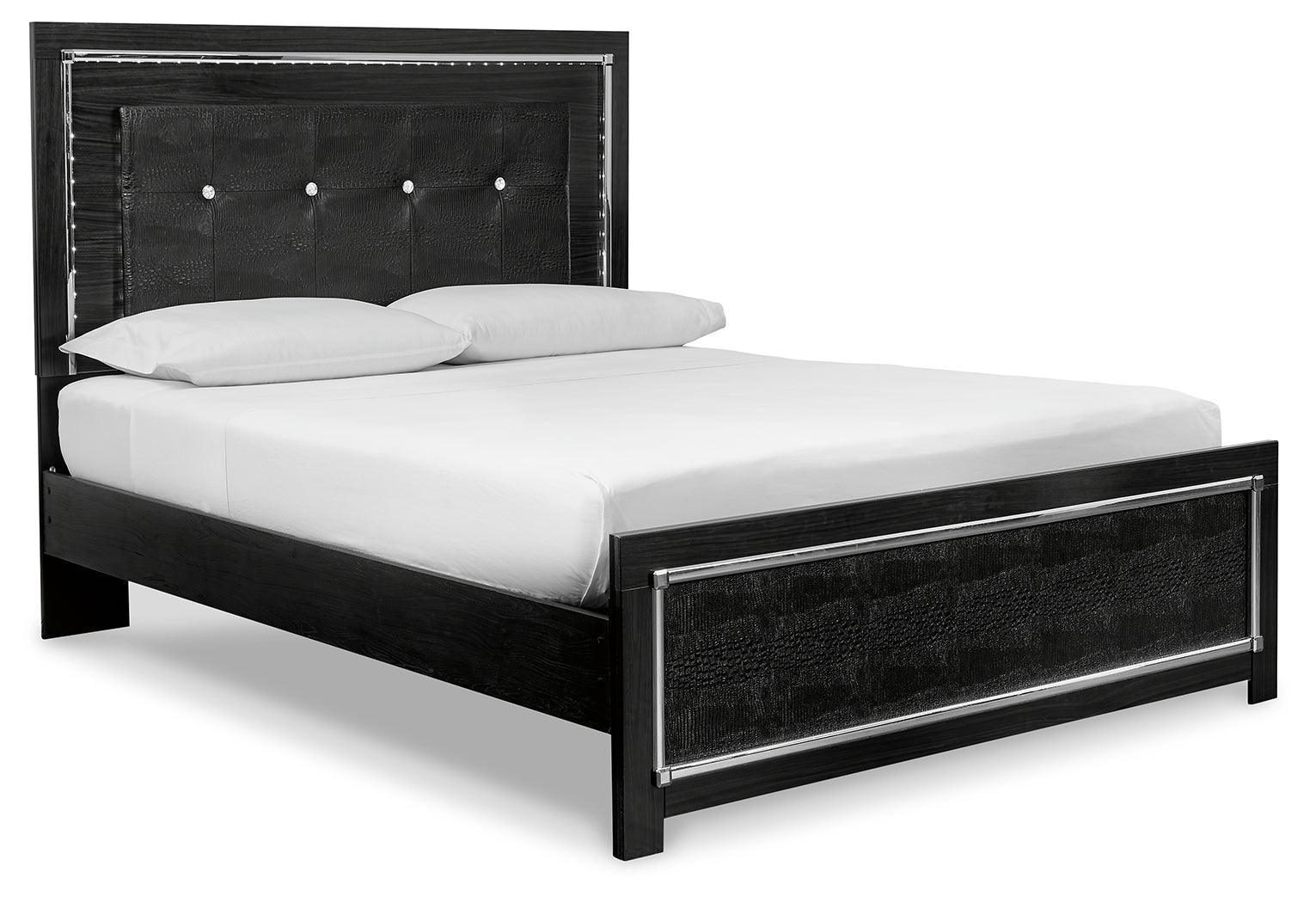 Kaydell Black Upholstered Panel Bedroom Set - Image 3