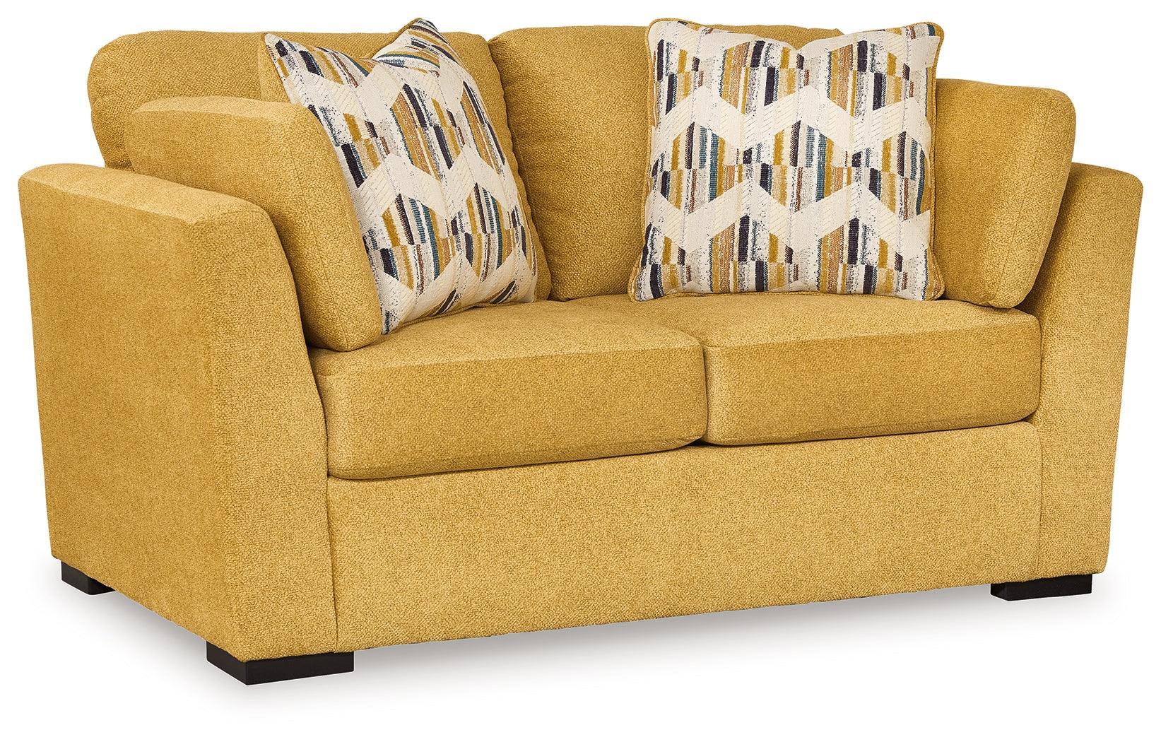 Keerwick Sunflower Chenille Loveseat - Image 2