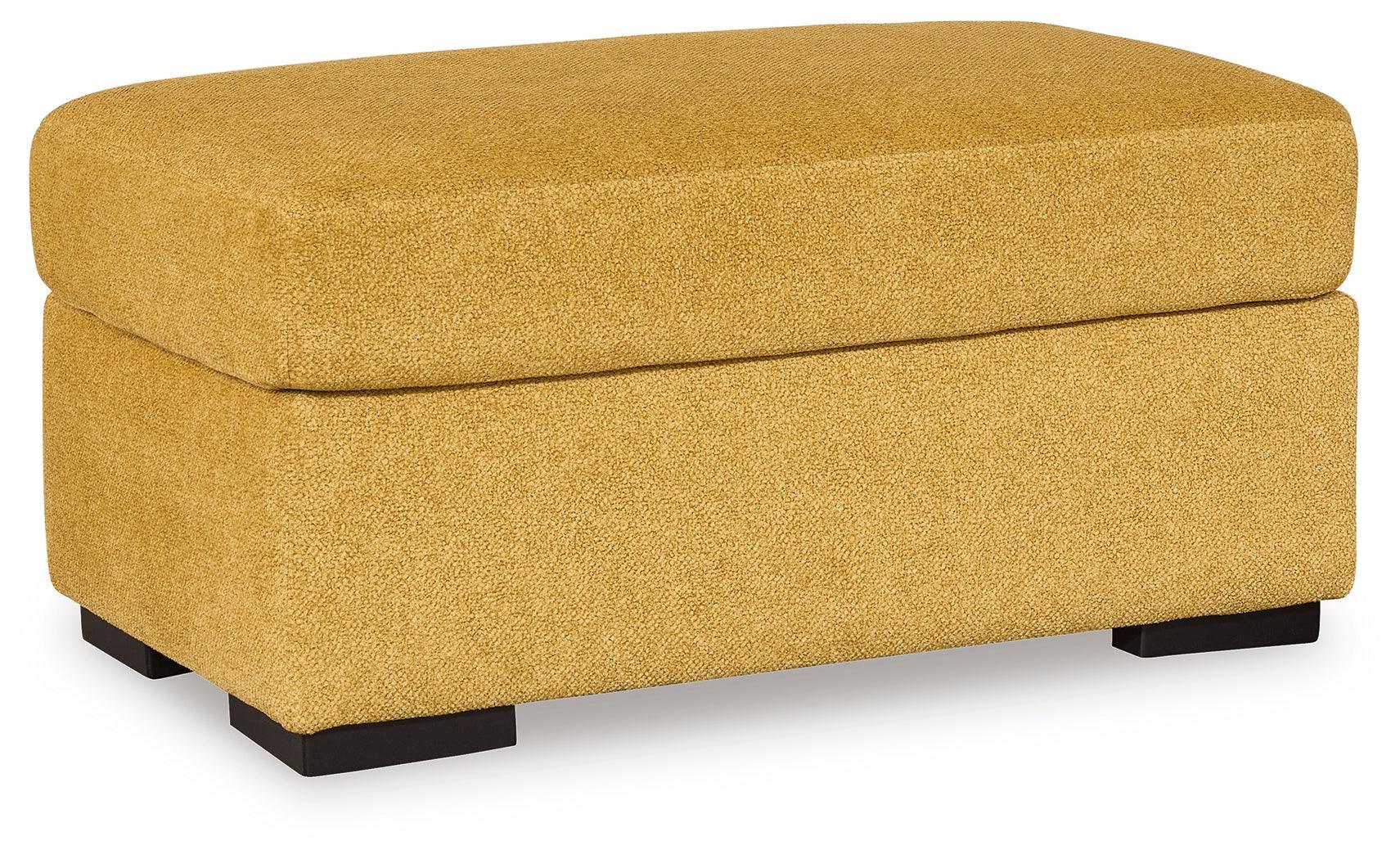 Keerwick Sunflower Chenille Ottoman - Image 2
