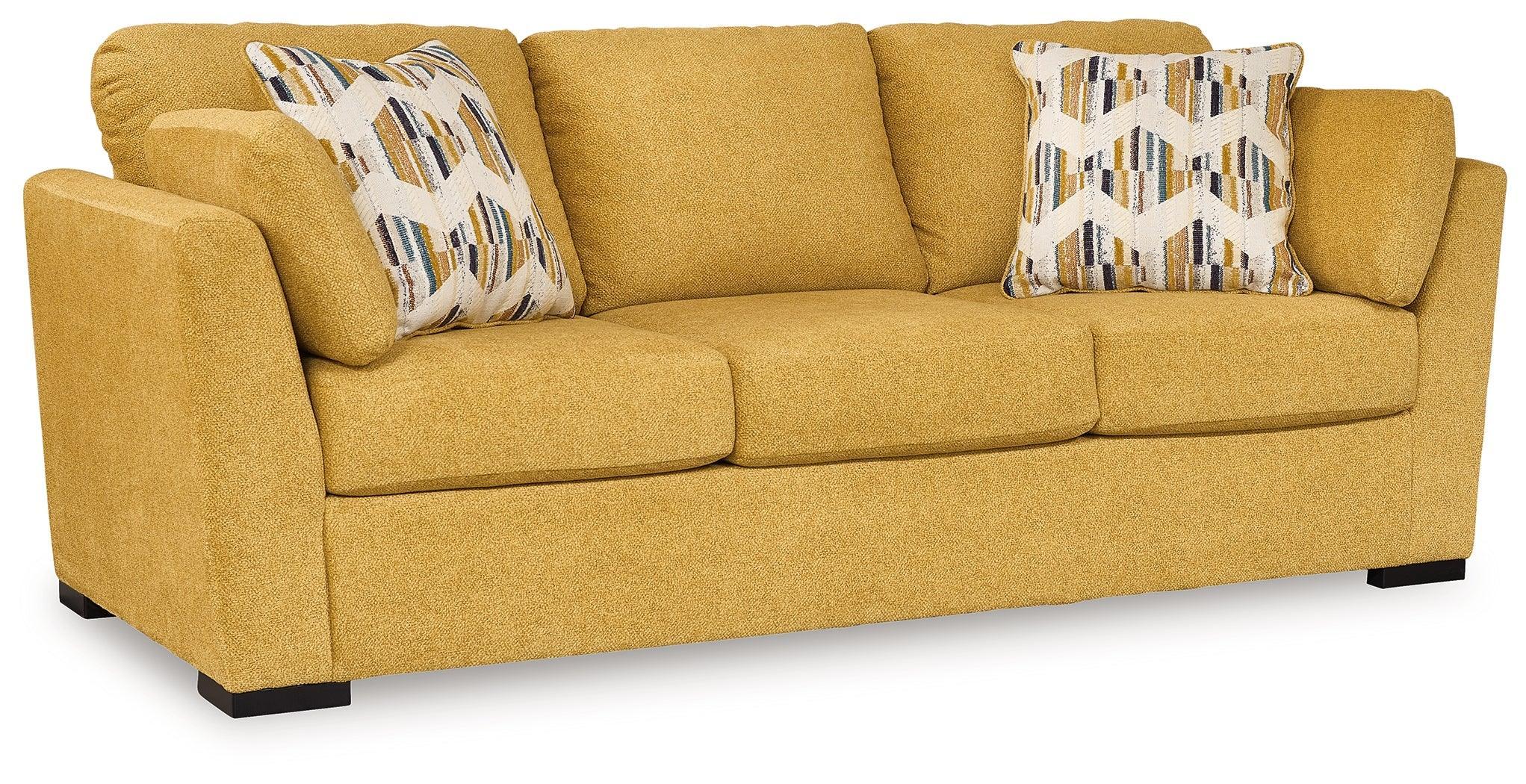 Keerwick Sunflower Chenille Queen Sofa Sleeper - Image 2