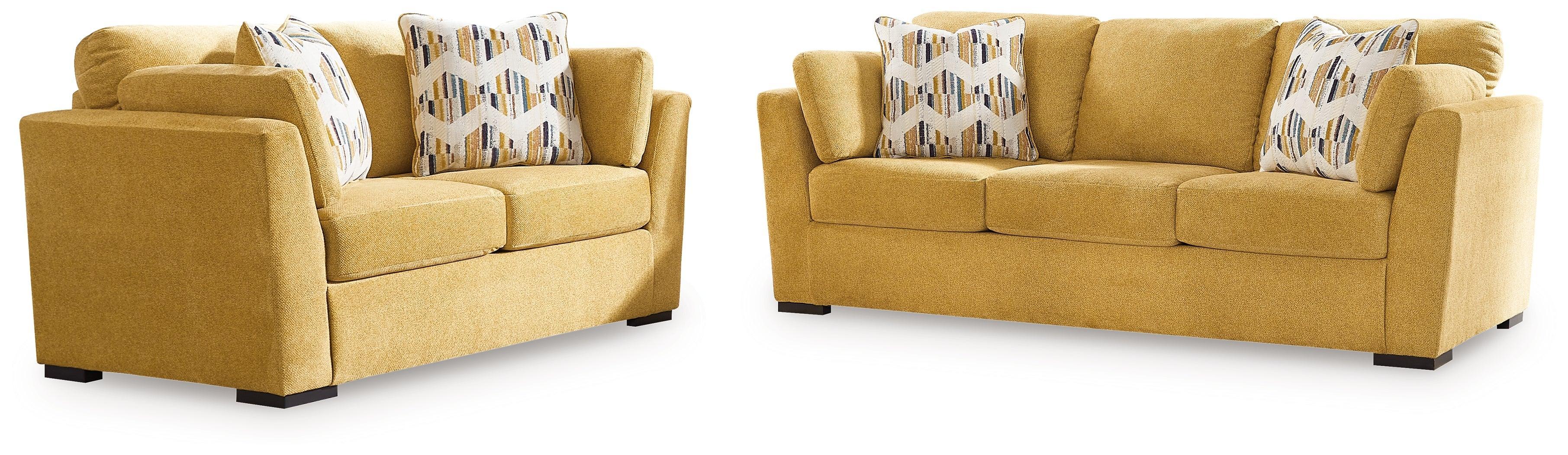 Keerwick Sunflower Sofa And Loveseat - Image 3