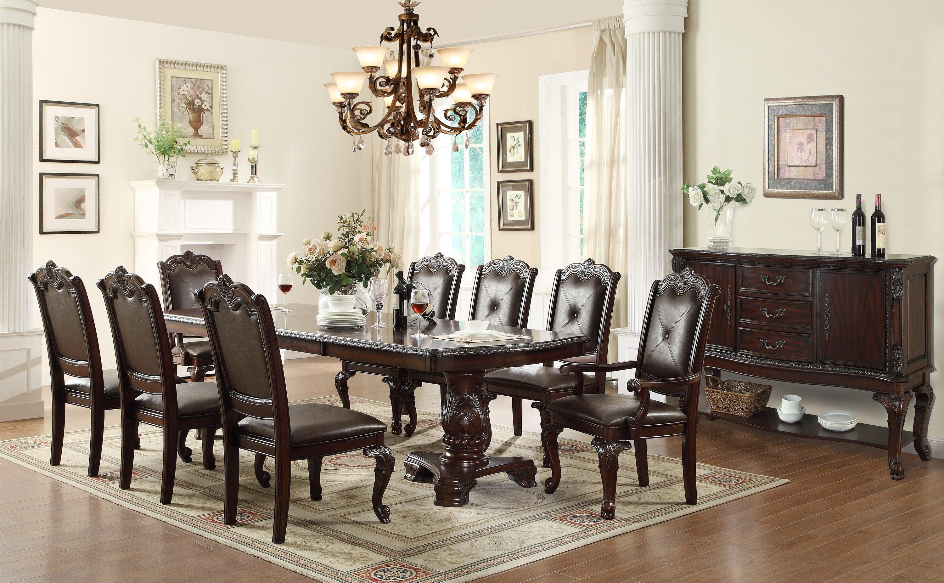 Kiera Brown Formal Extendable Dining Room Set - Image 2