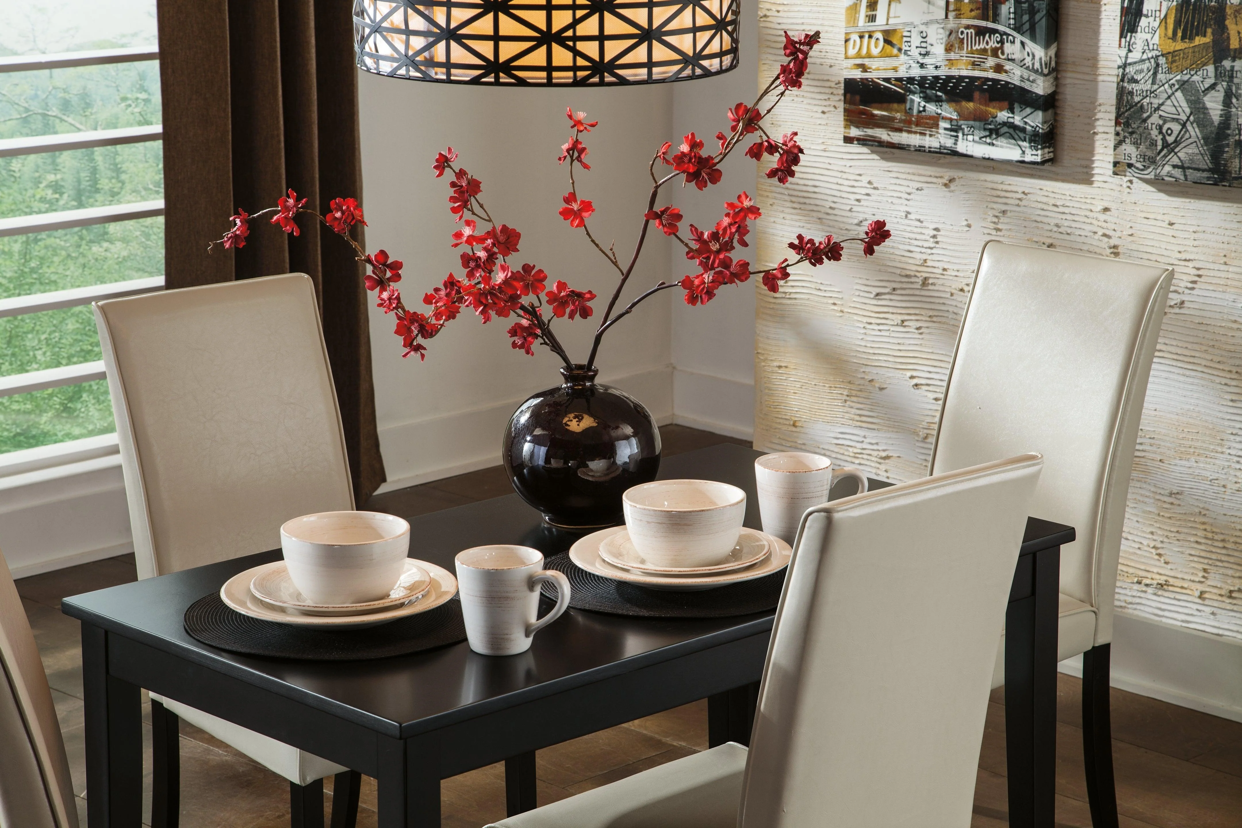 Kimonte Ivory Dining Table And 4 Chairs - Image 2