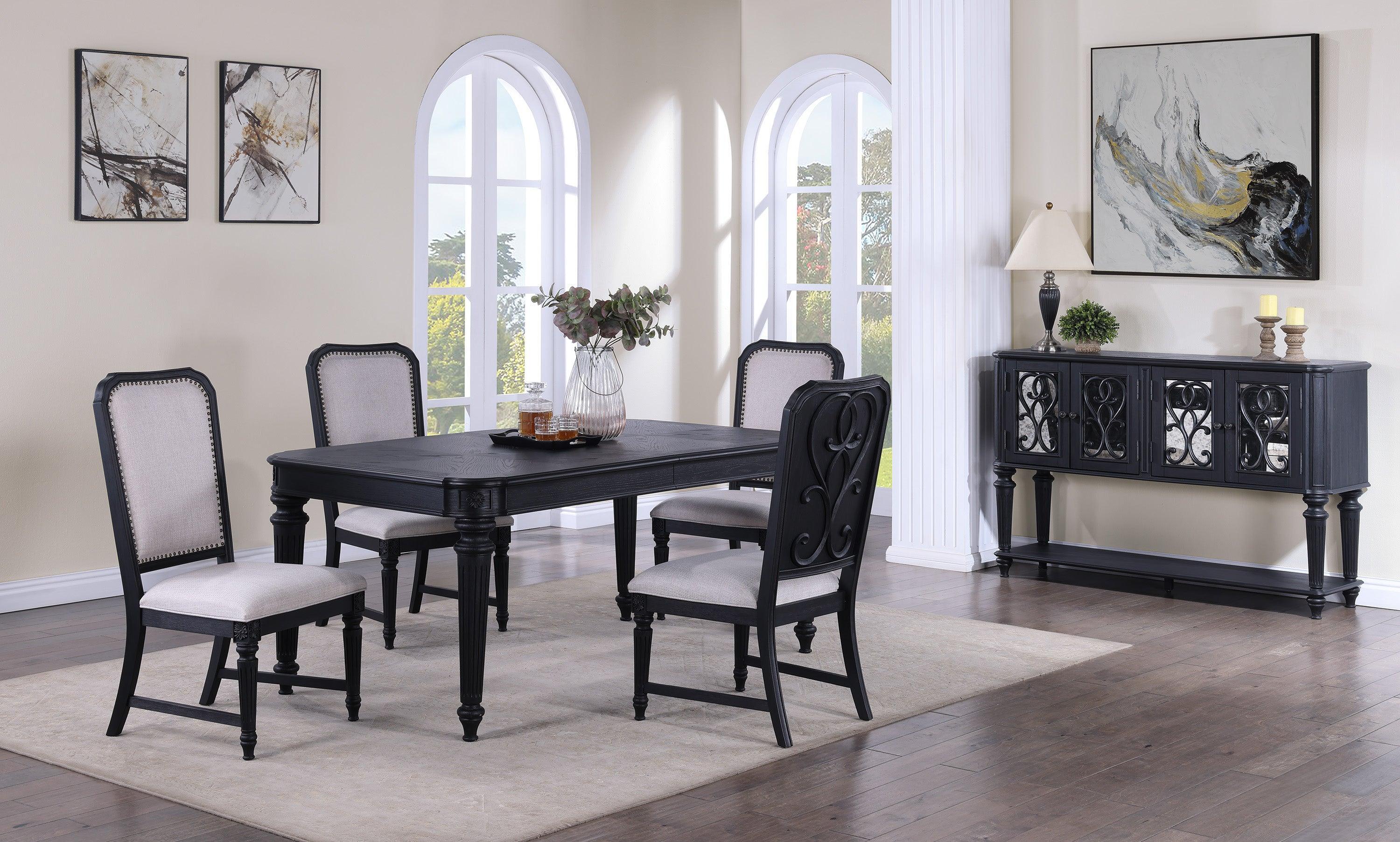 Kingsbury Dark Gray Storage Dining Sideboard - Image 3
