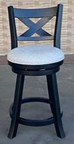 Kipper Dove Gray Fabric Upholstered Barstool - Image 1