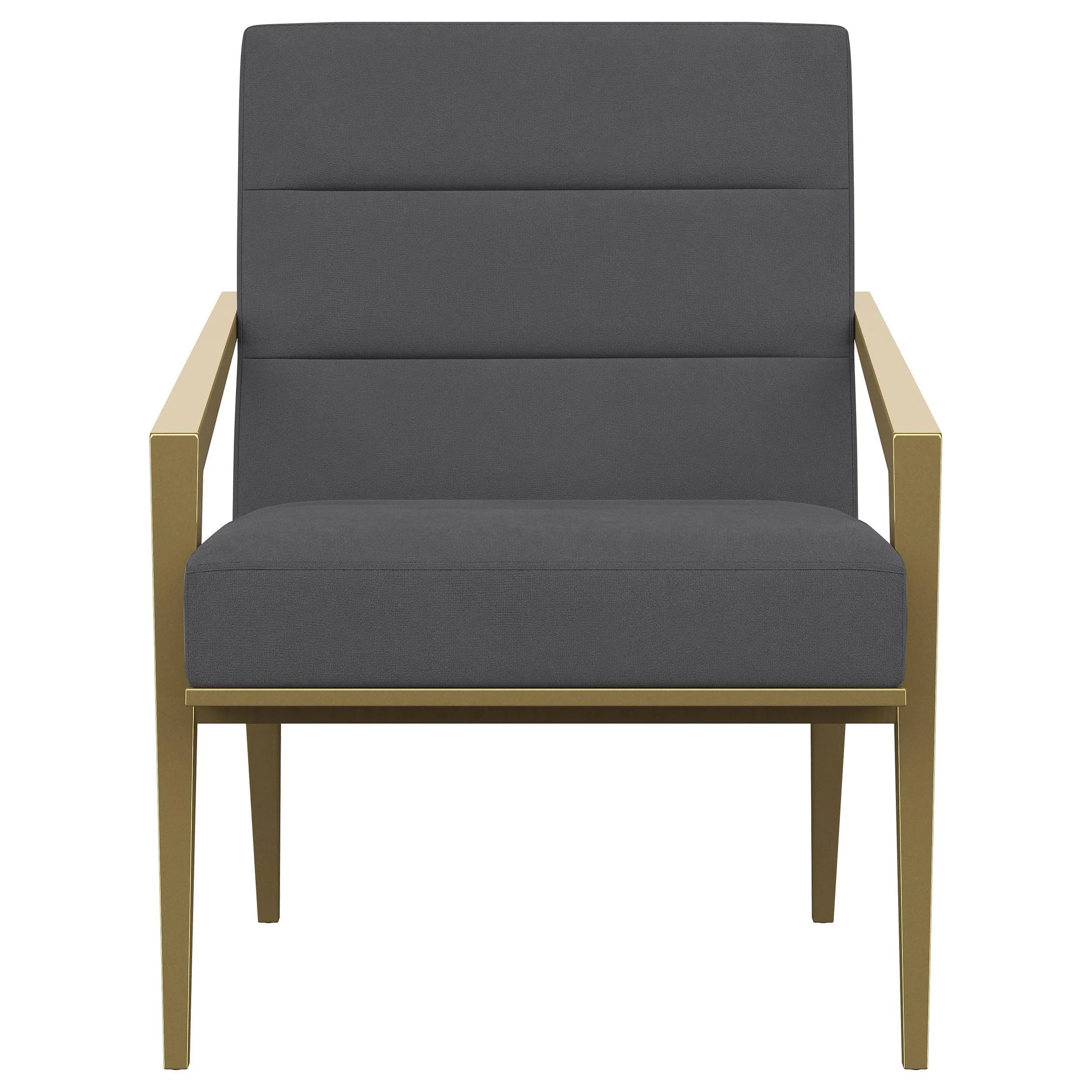 Kirra Upholstered Metal Arm Accent Chair Dark Grey - Image 3