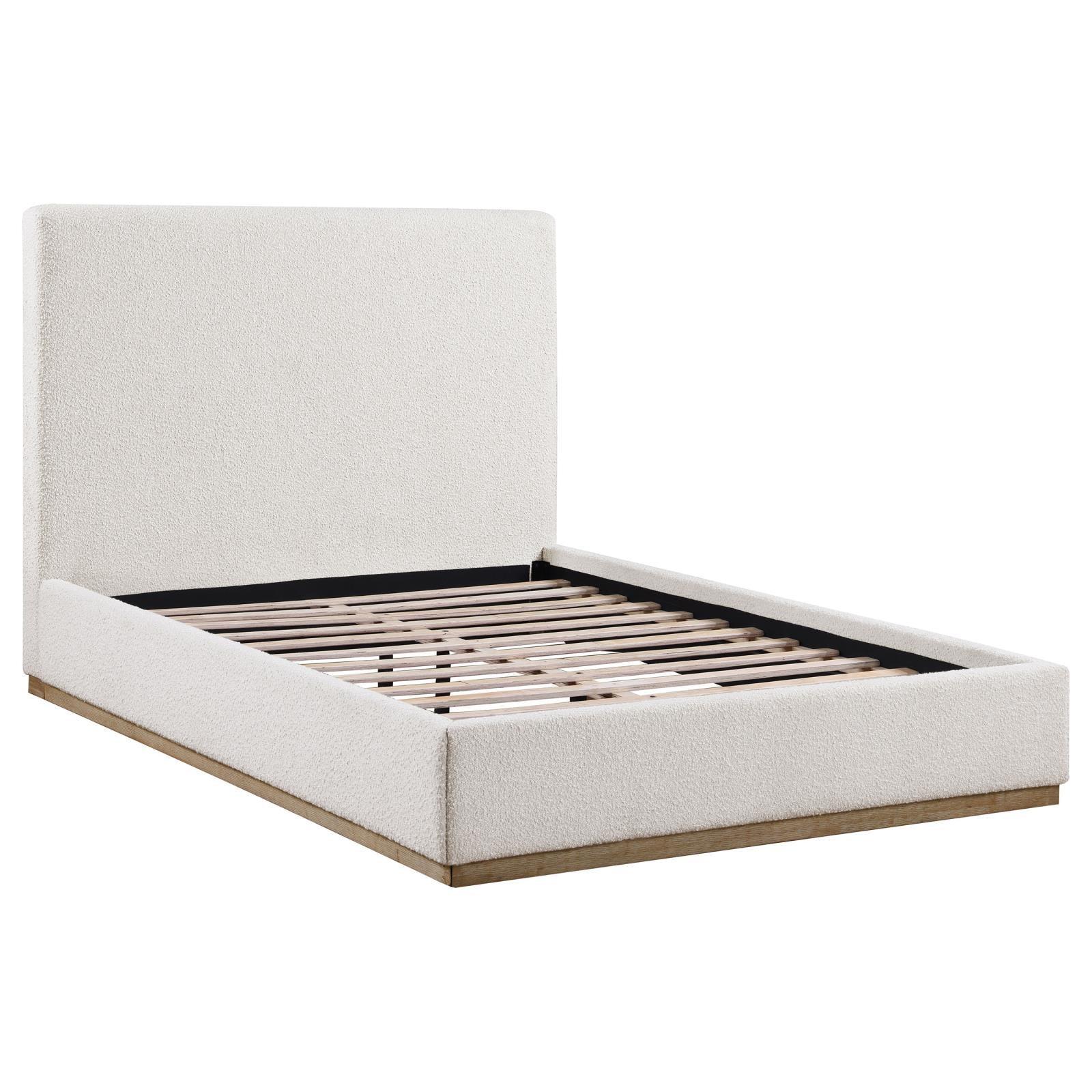 Knox Upholstered Queen Platform Bed Cream - Image 3