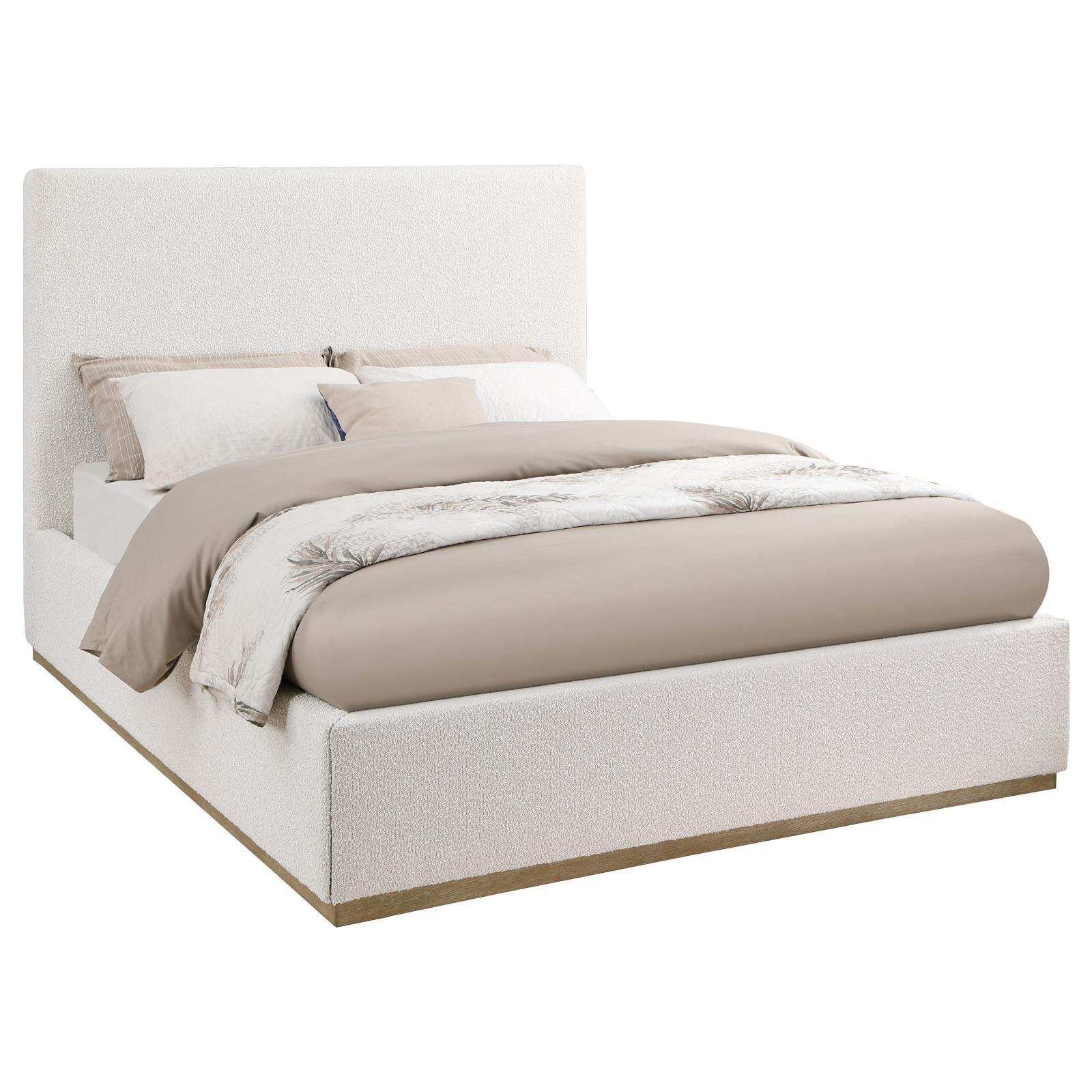 Knox Upholstered Queen Platform Bed Cream - Image 2