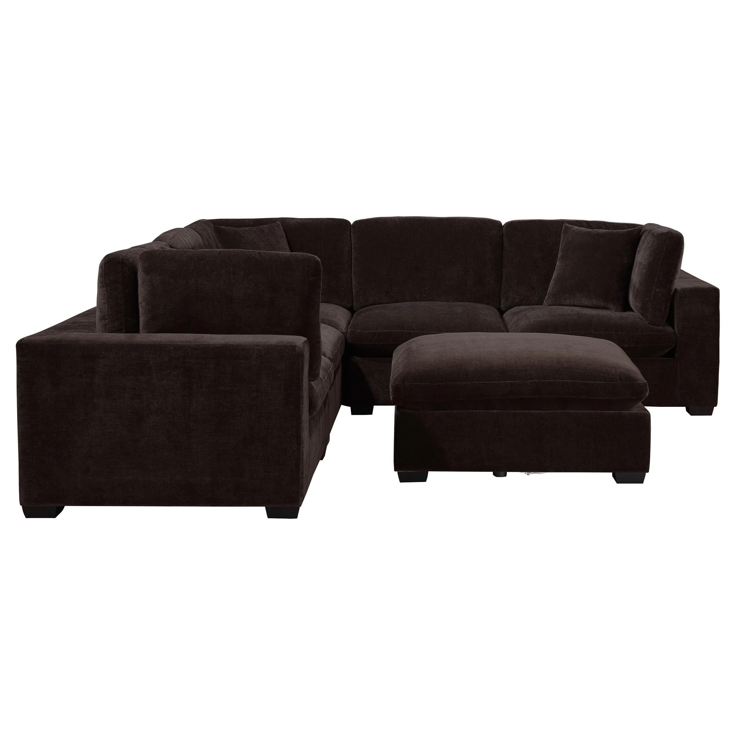 Lakeview 6-Piece Upholstered Modular Sectional Chocolate - Image 3