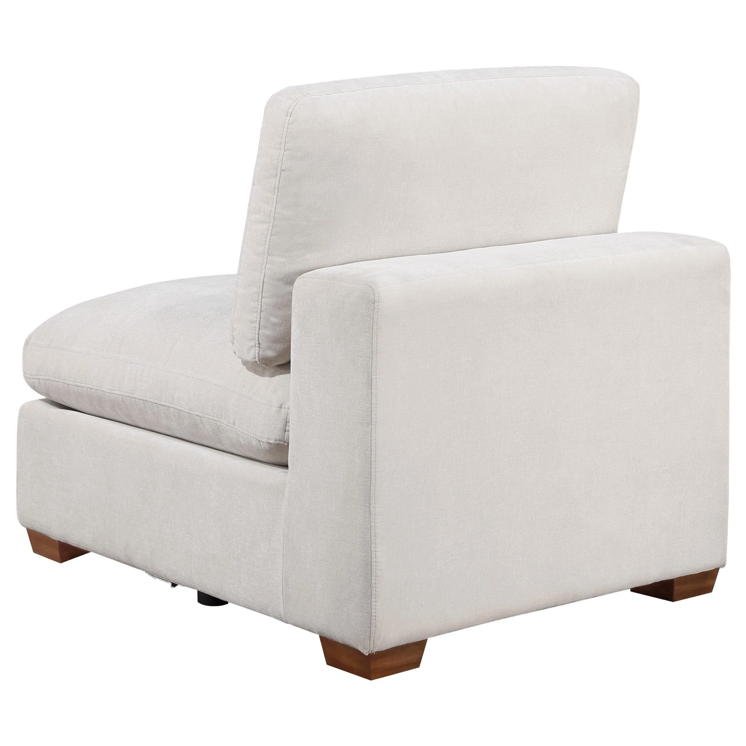 Lakeview Upholstered Armless Chair Ivory - Image 3