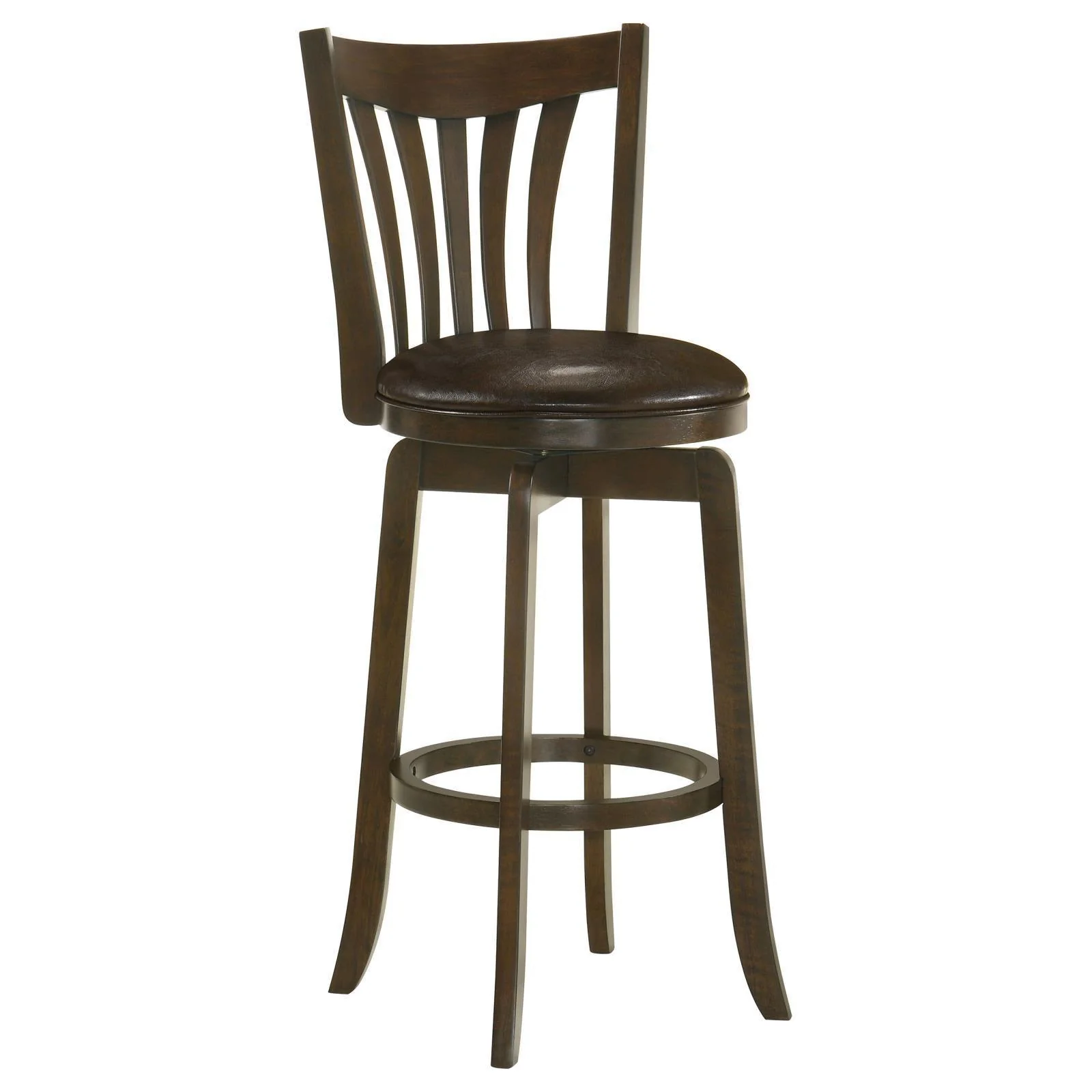 Lambert Pub Height Swivel Bar Stool With Upholstered Seat Dark Cherry - Image 1