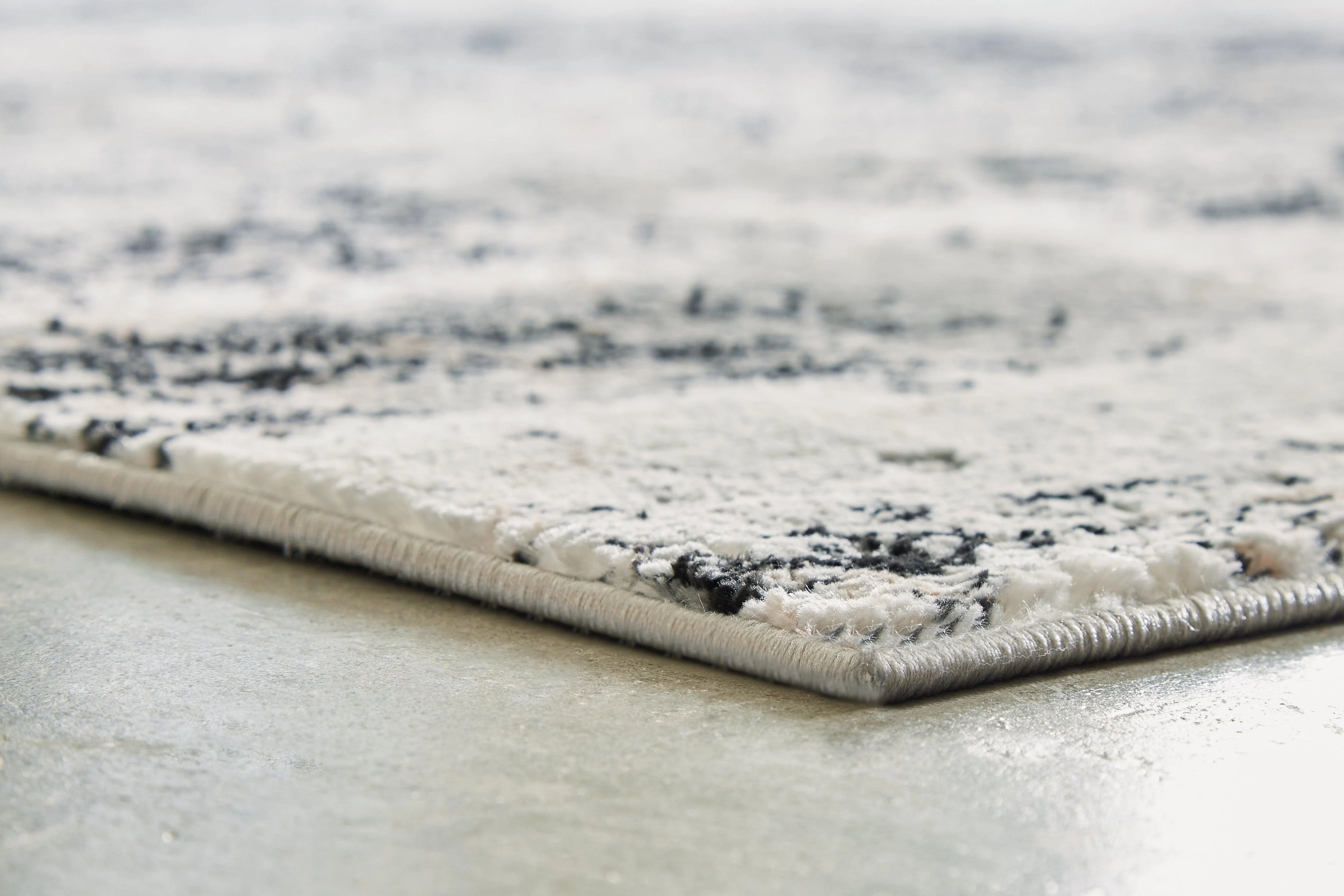Langwell Black Gray White Medium Rug - Image 3