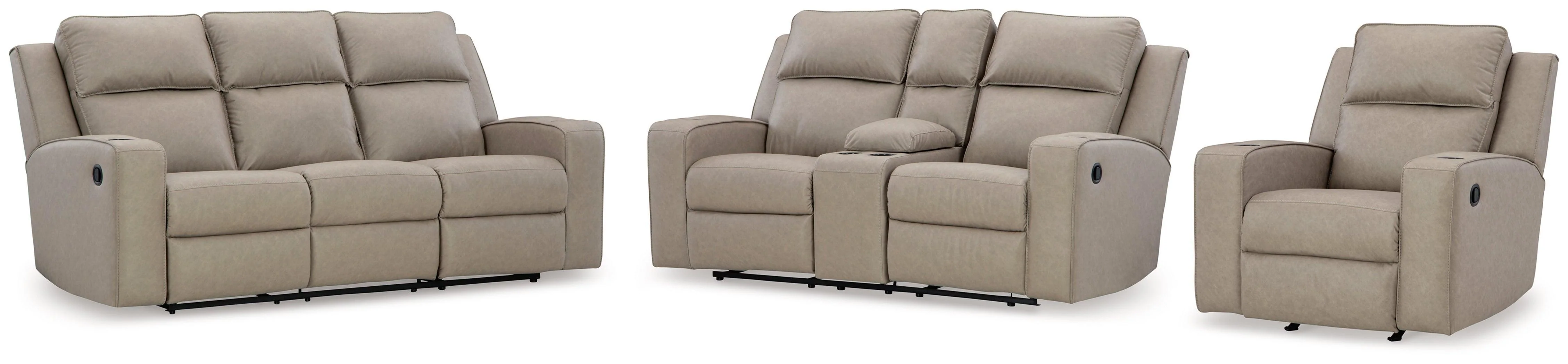 Lavenhorne Pebble Sofa Loveseat And Recliner - Image 2