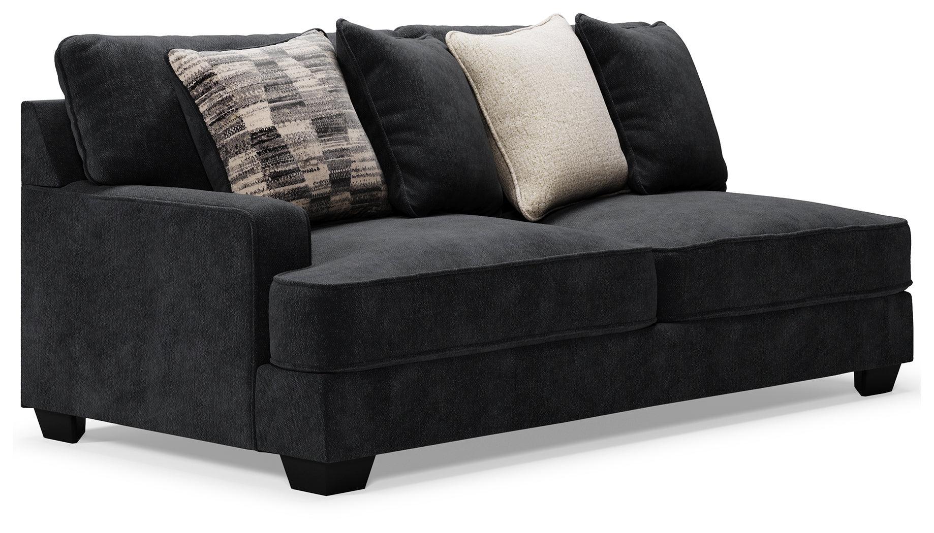 Lavernett Charcoal 4-Piece Sectional With Ottoman - Image 3