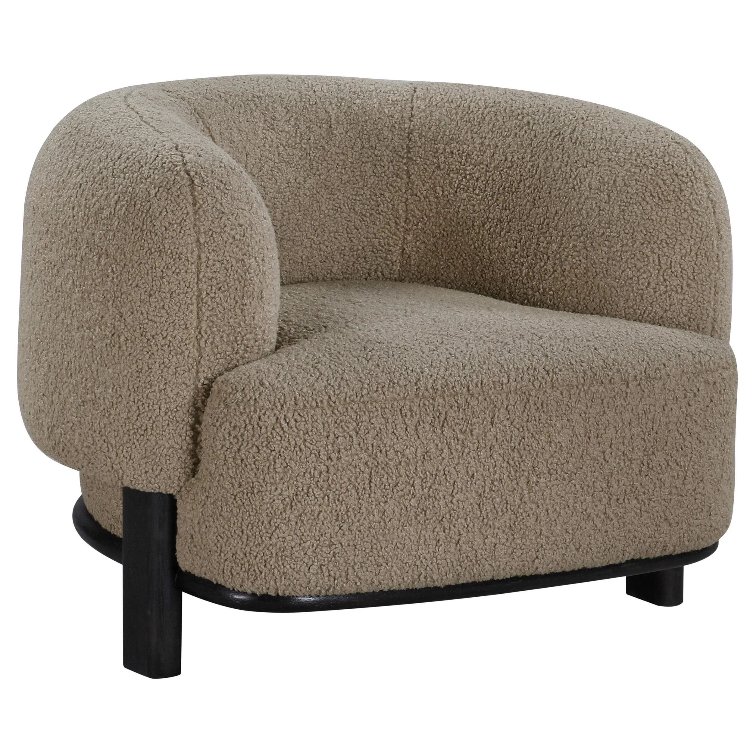 Lawler Upholstered Barrel Back Accent Chair Mushroom - Image 2