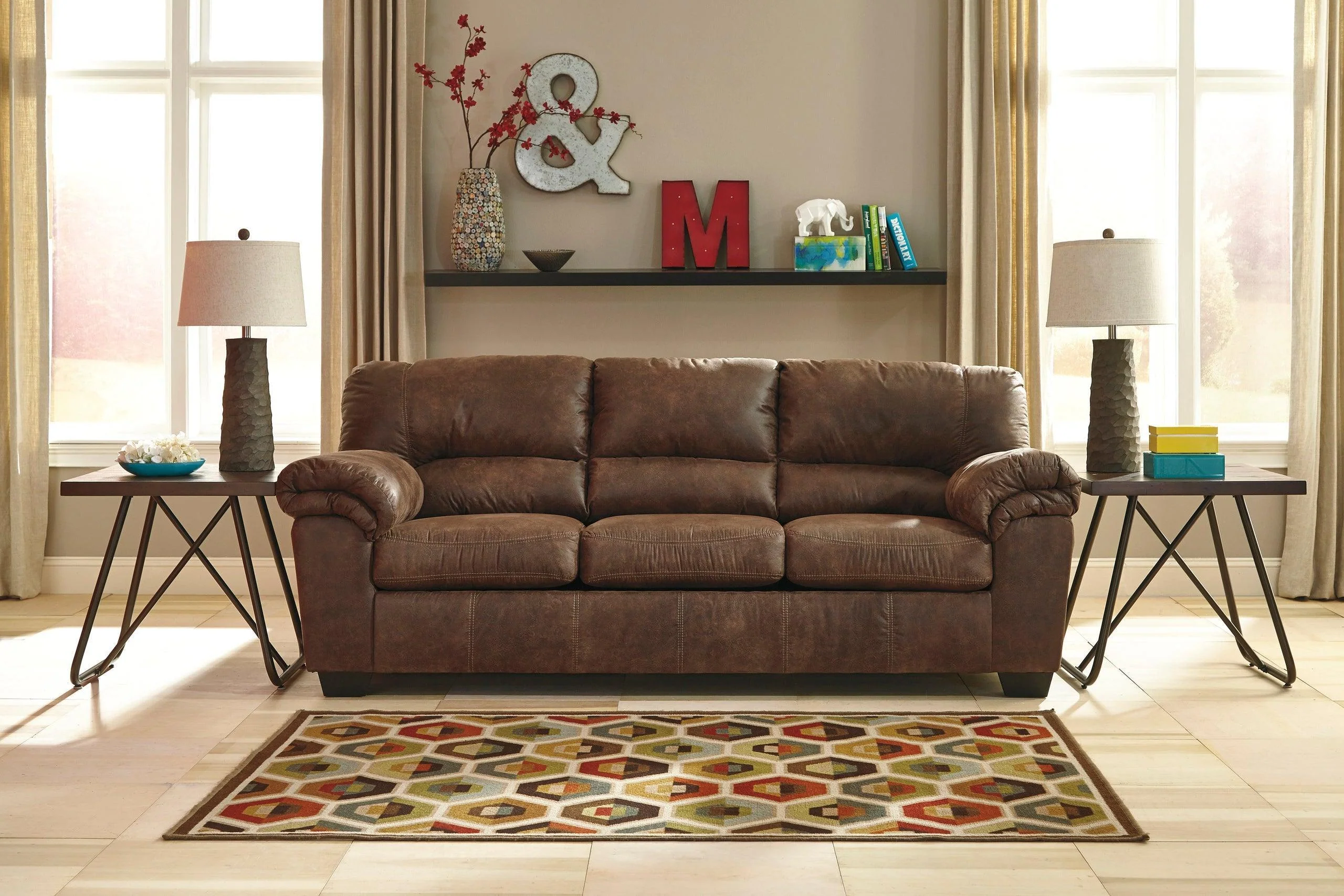 Leather Coffee Faux Leather Full Size Sleeper - Image 2