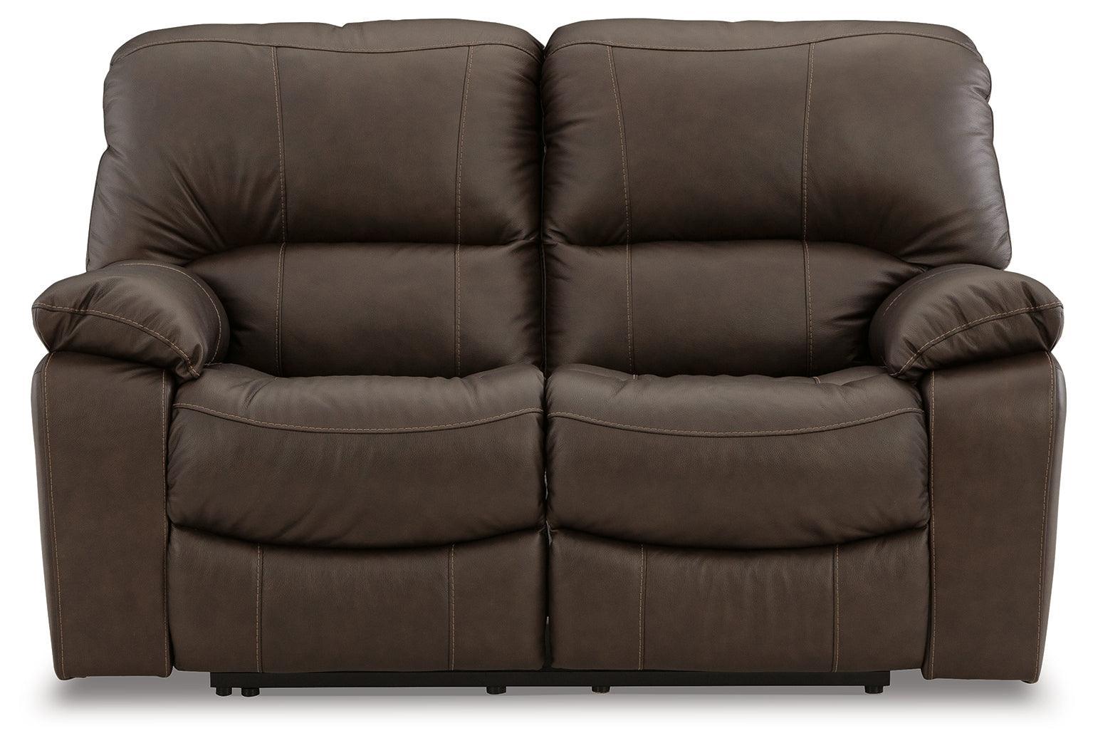 Leesworth Dark Brown Sofa Loveseat And Recliner - Image 3