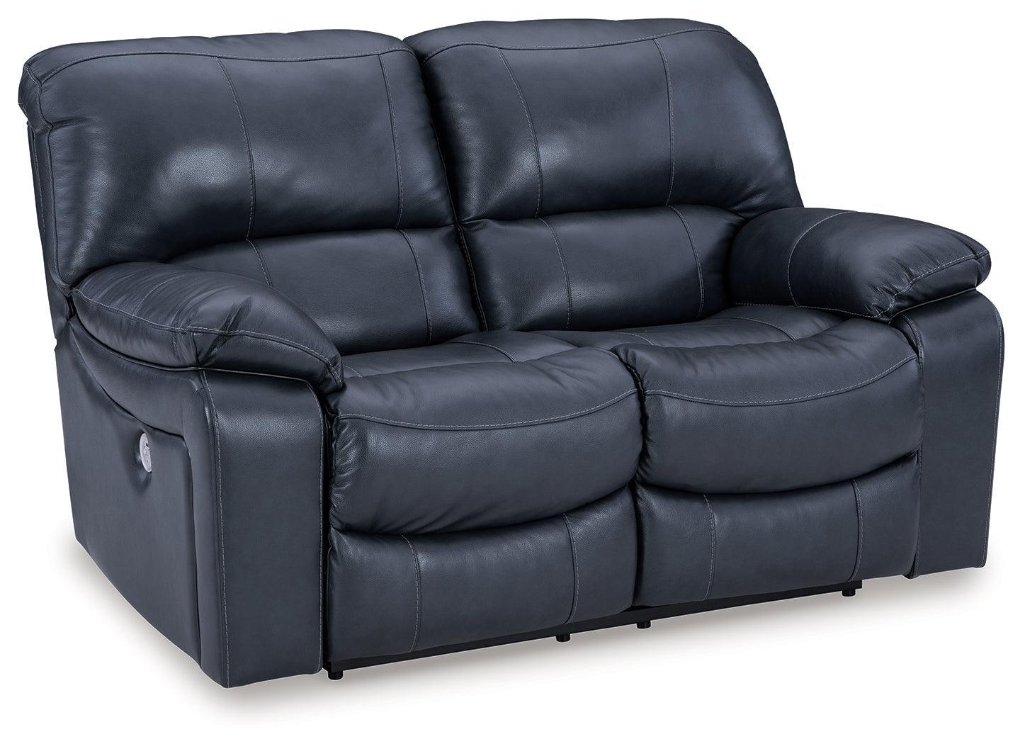 Leesworth Ocean Leather Power Reclining Loveseat - Image 3