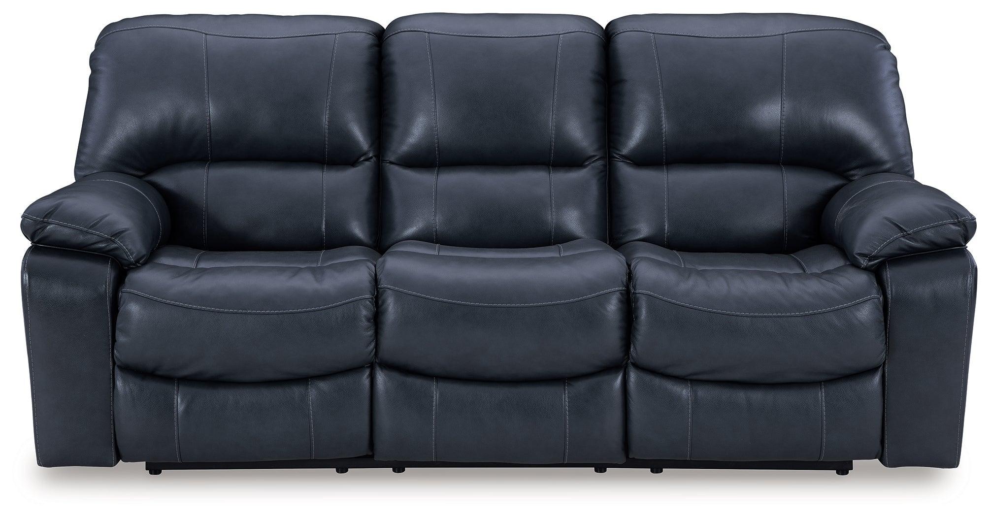Leesworth Ocean Leather Power Reclining Sofa - Image 2