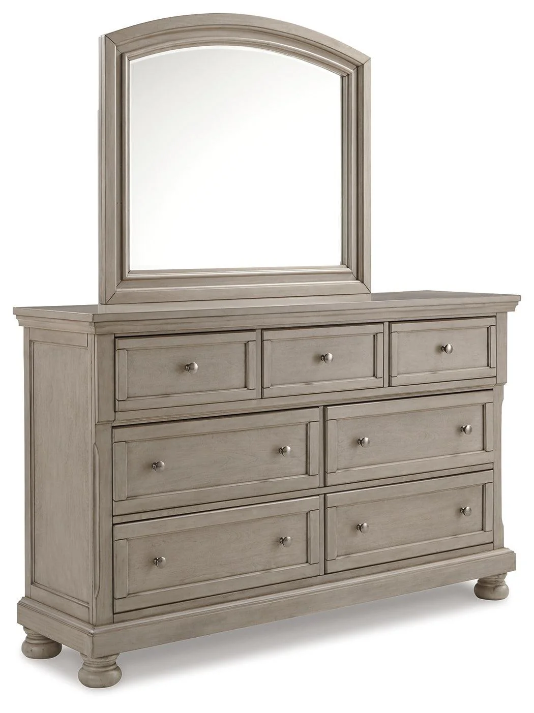 Lettner Light Gray Sleigh 2 Storage Bedroom Set - Image 3