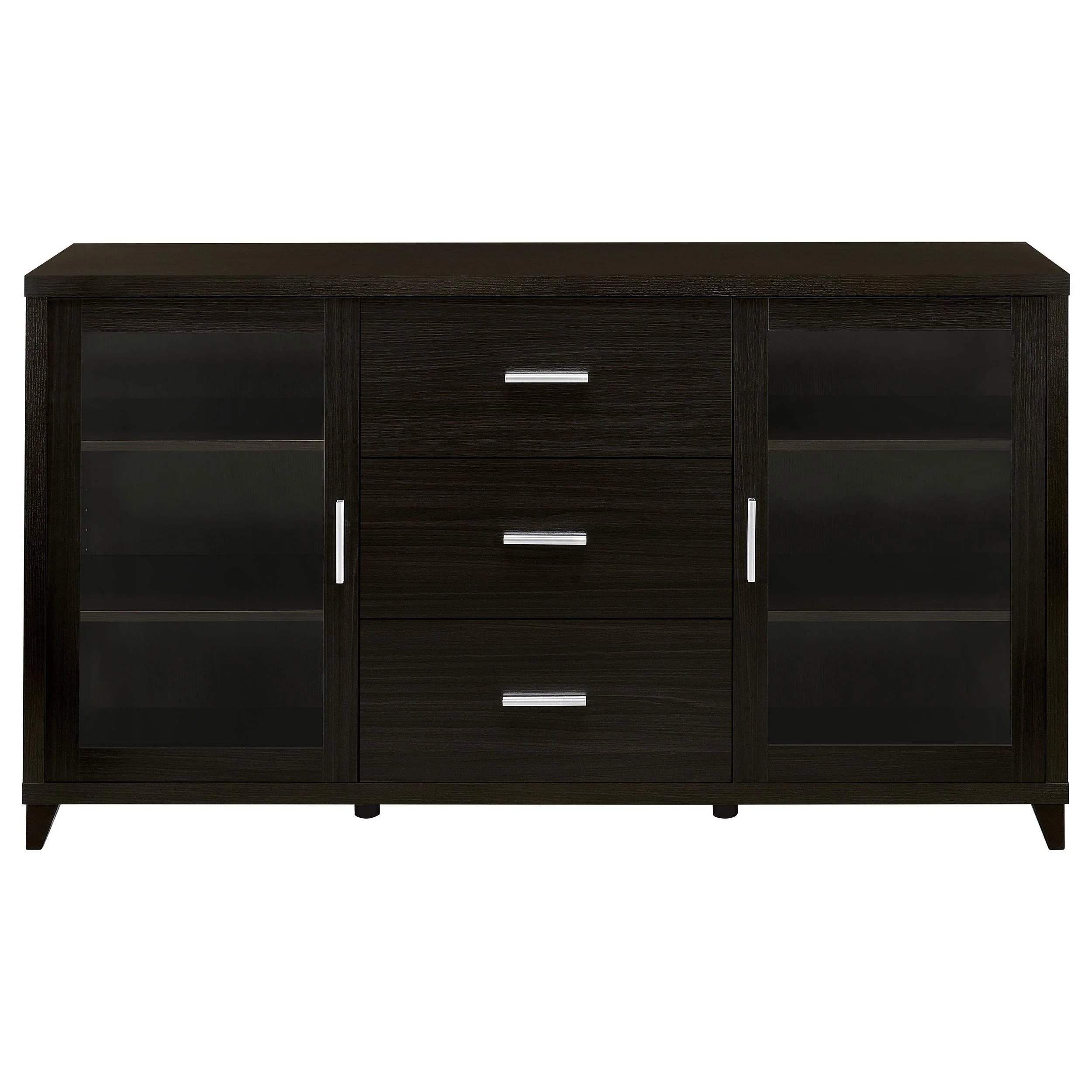 Lewes 4-Piece 60" TV Entertainment Center Cappuccino - Image 3