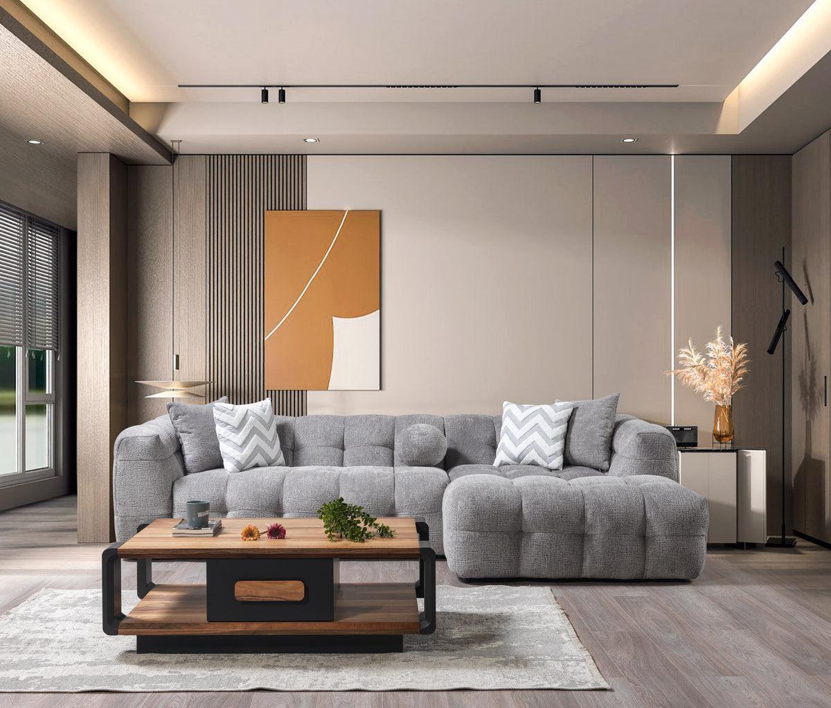 Lili Gray Boucle Raf Sectional - Image 2
