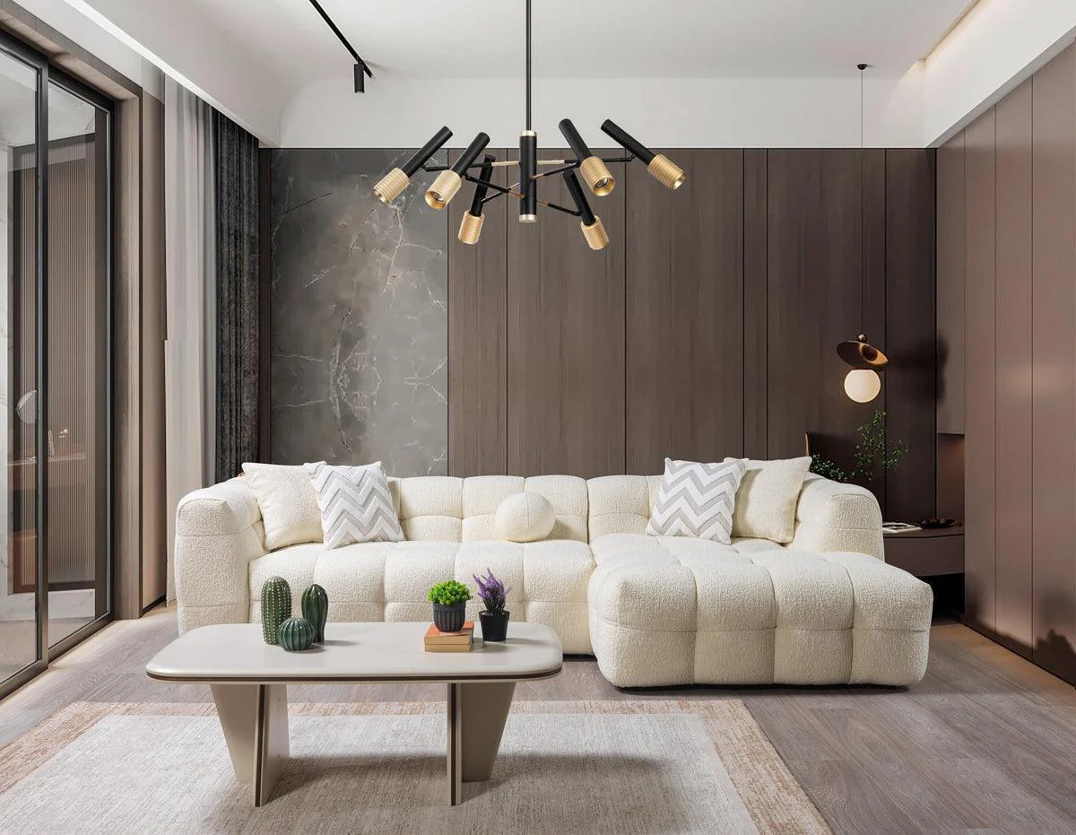 Lili Ivory Boucle Raf Sectional - Image 2