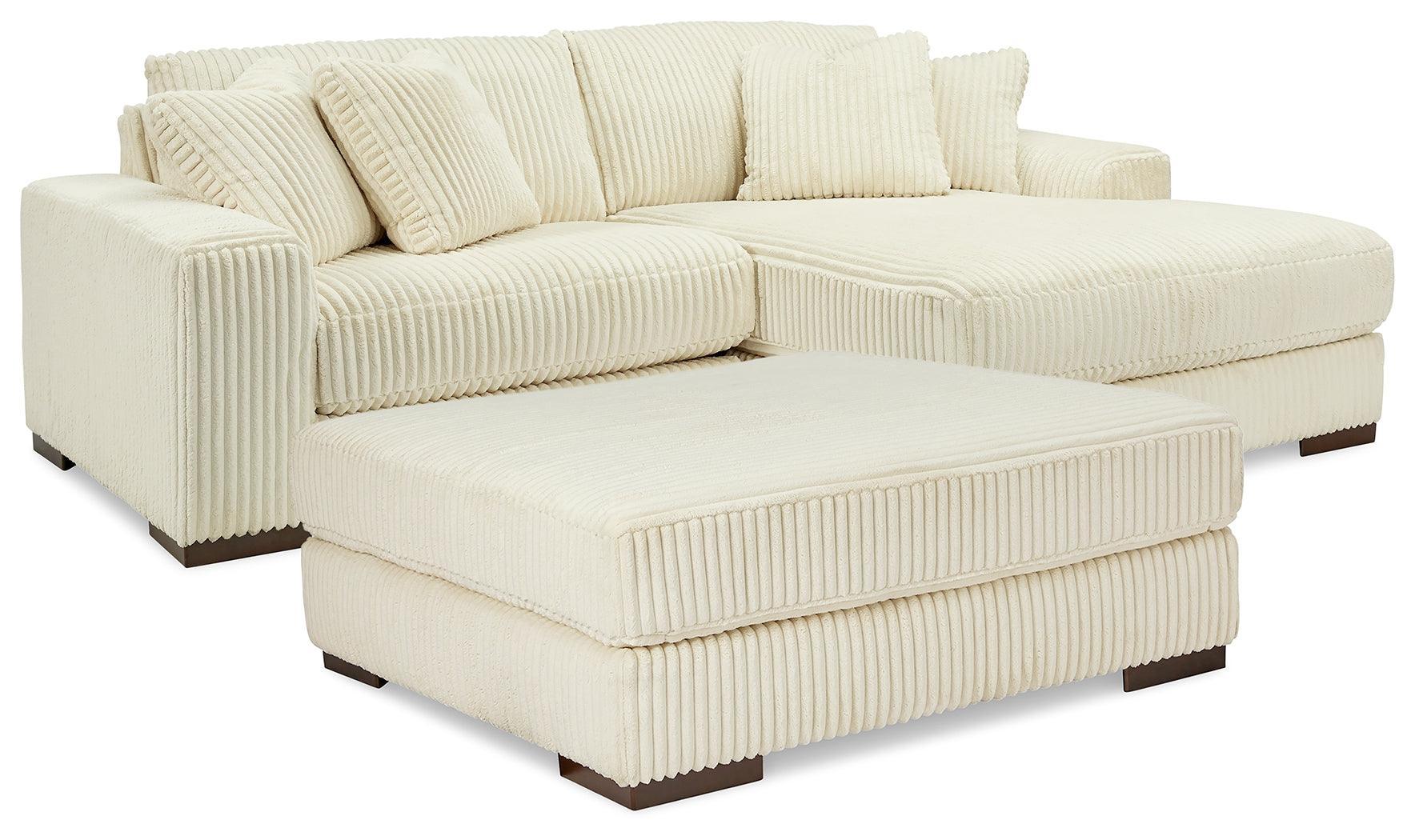 Lindyn Ivory 2-Piece Sectional With Ottoman - Image 2