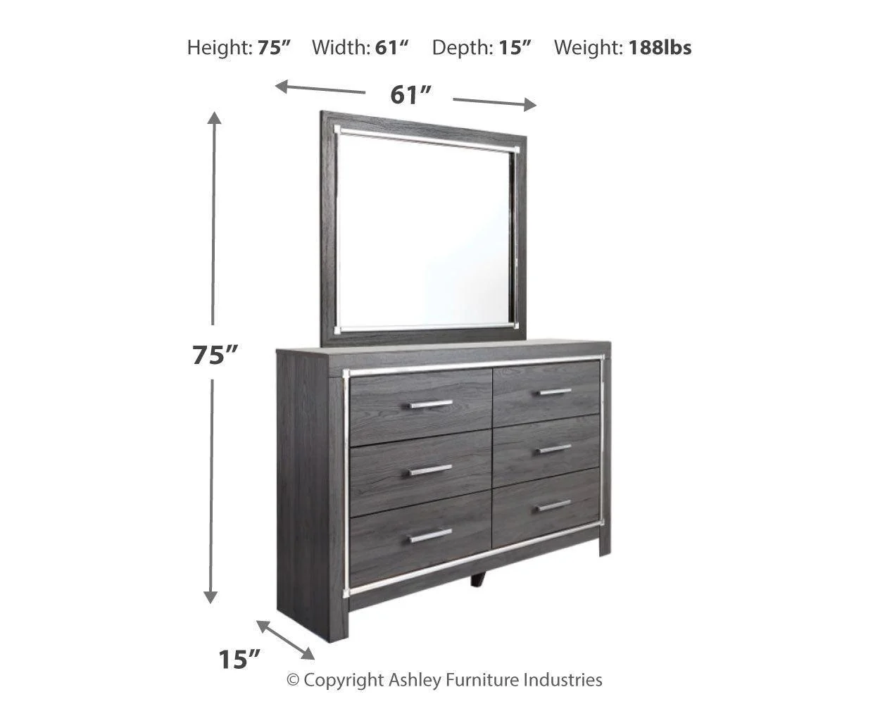 Lodanna Gray Panel 2 Storage Bedroom Set - Image 3