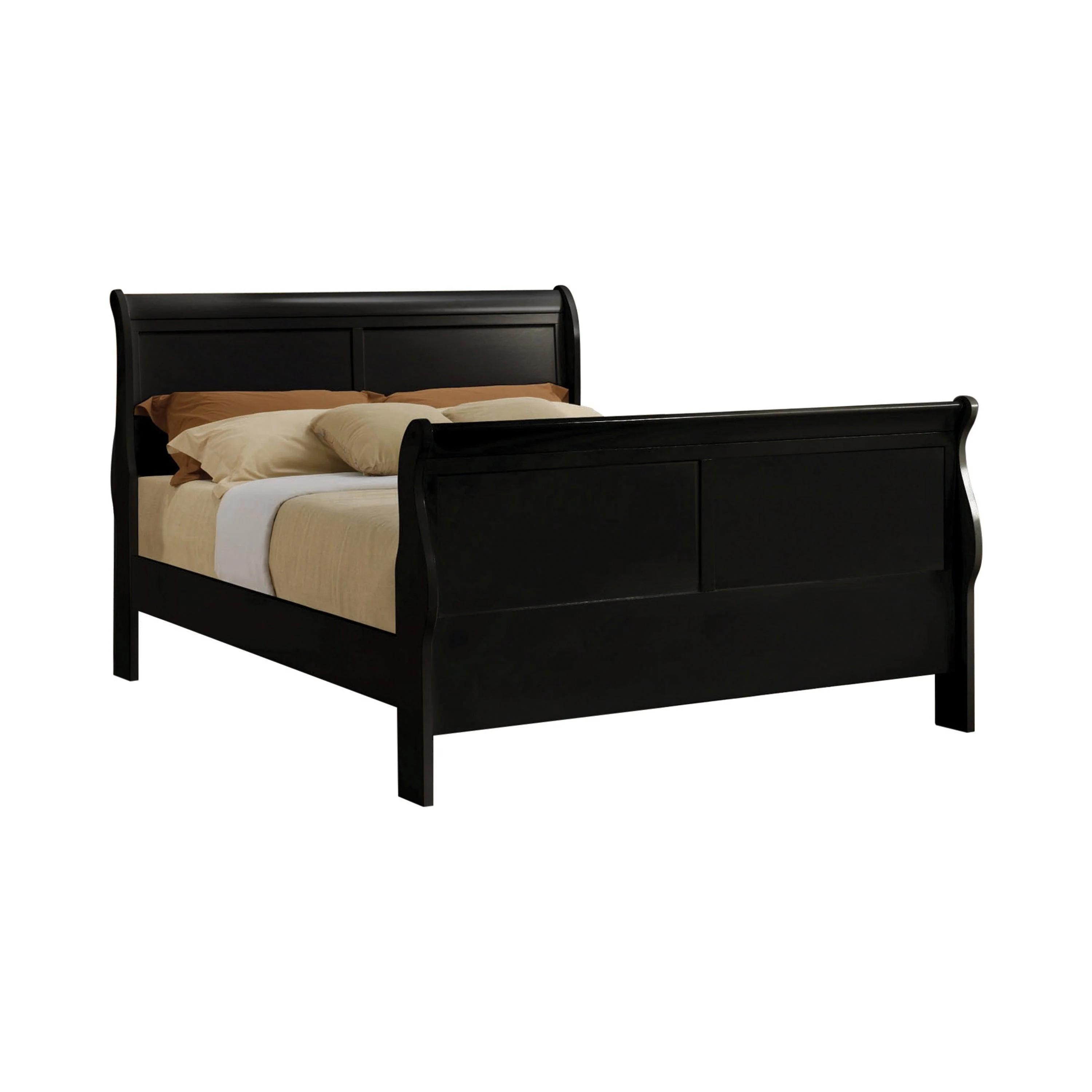 Louis Philippe Cappuccino Panel Sleigh Bedroom Set - Image 2