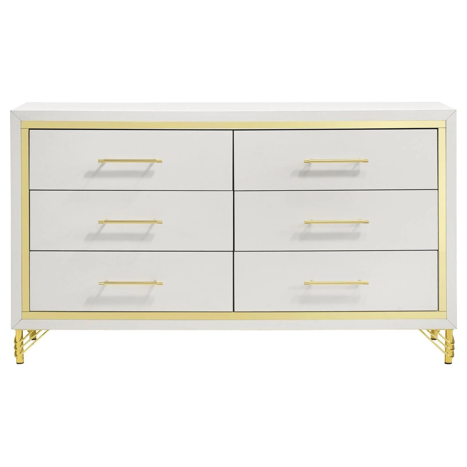 Lucia 6 Drawer Bedroom Dresser White - Image 3