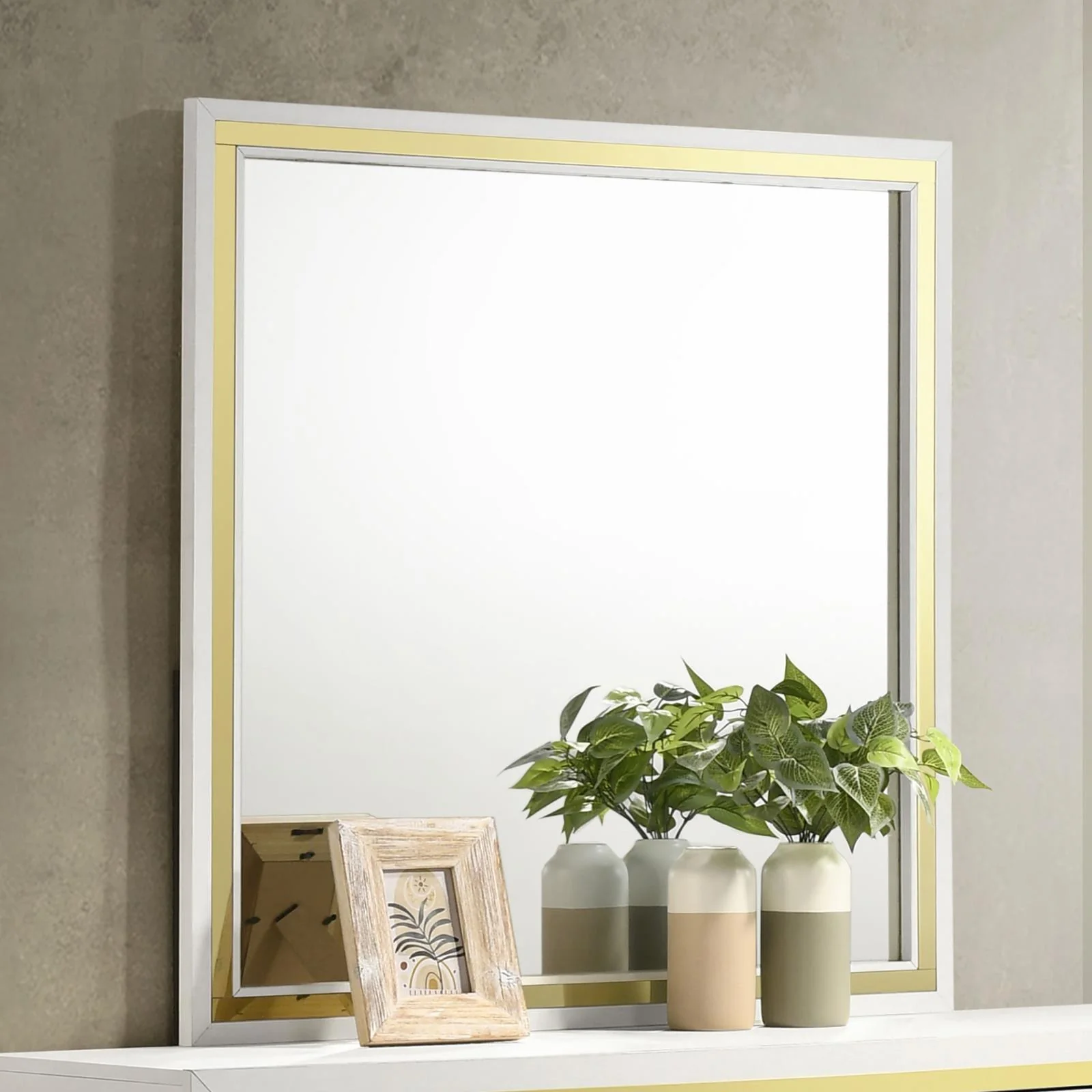 Lucia Dresser Mirror White - Image 2
