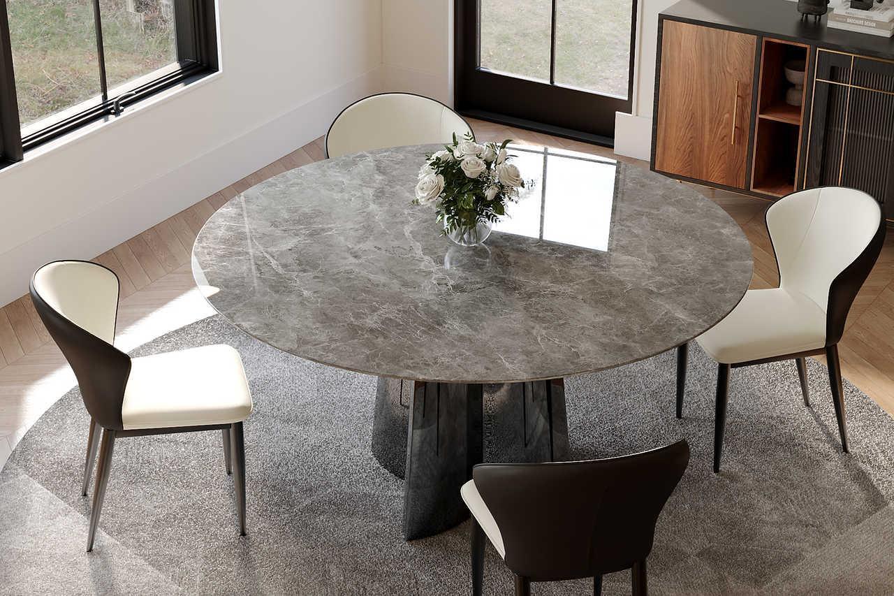 Luxe Faux Marble Dining Table #3 - Image 2