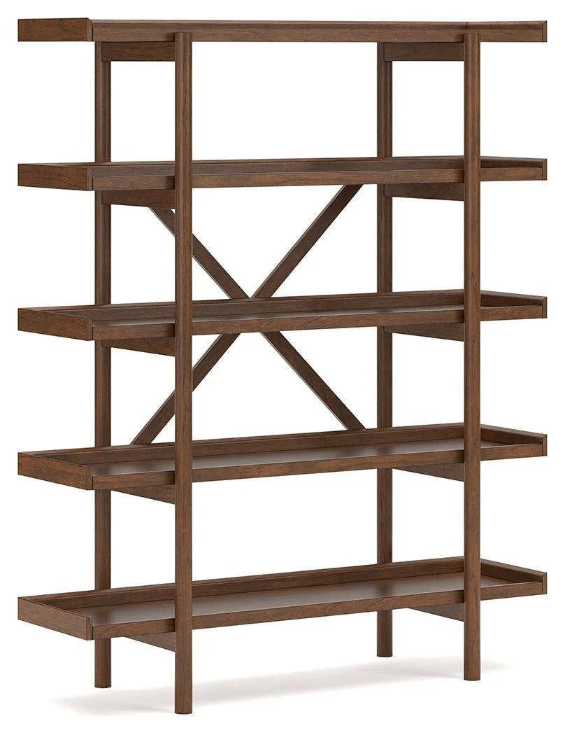 Lyncott Brown 70" Bookcase - Image 3