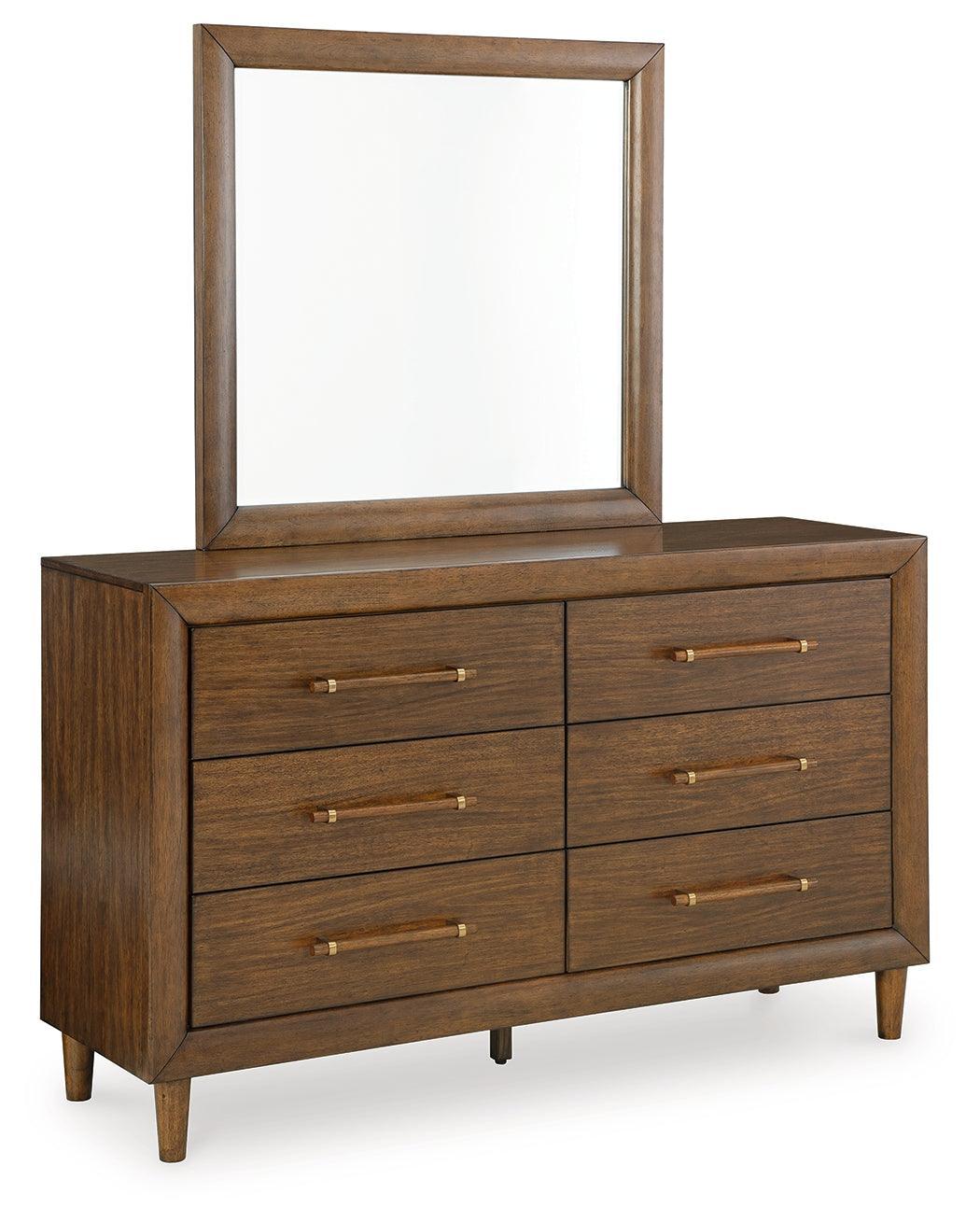 Lyncott Brown Dresser And Mirror - Image 2