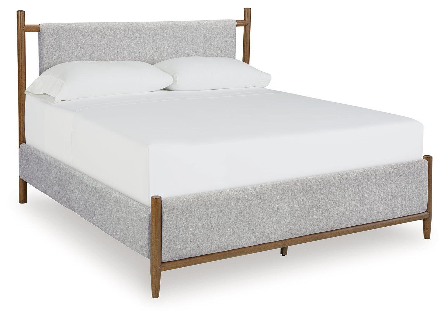 Lyncott Brown King Upholstered Bed - Image 2