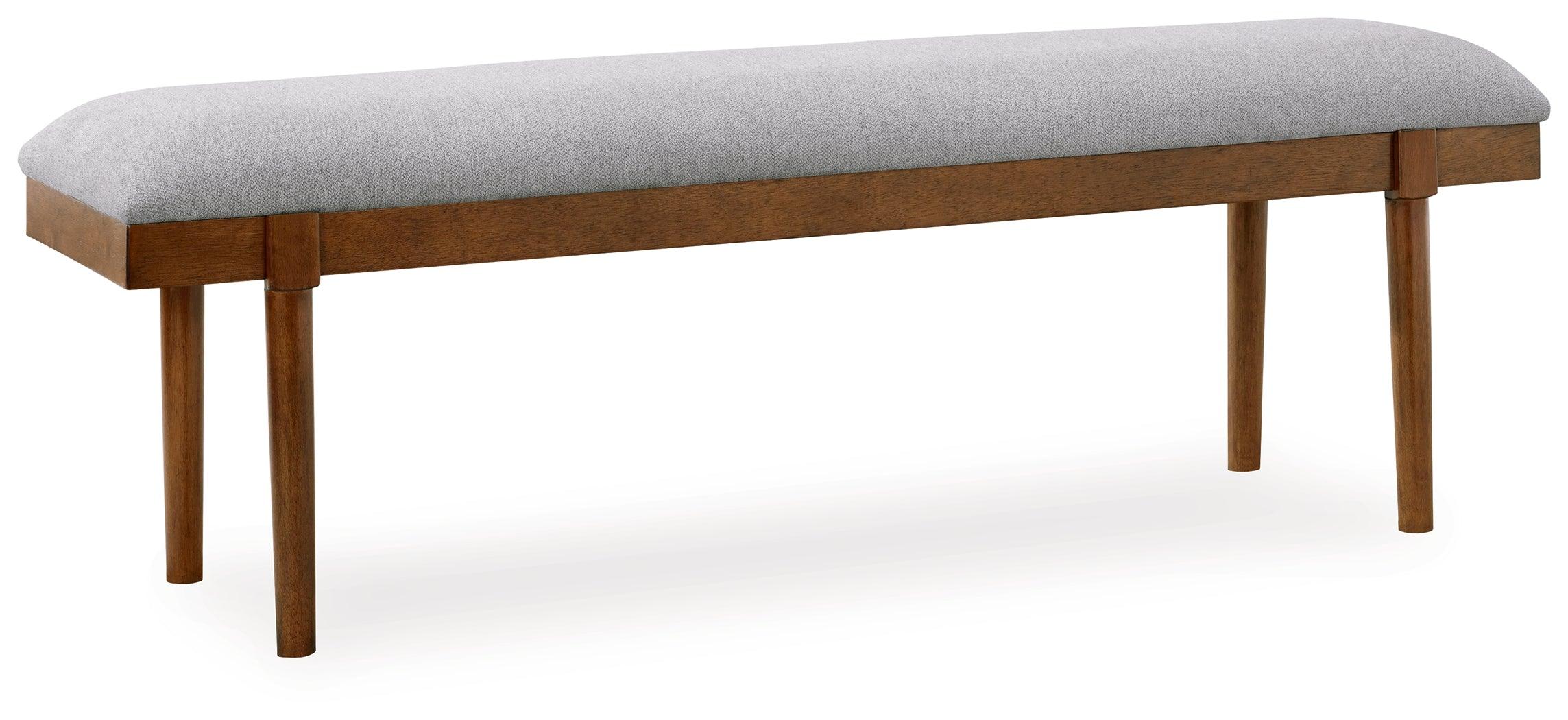 Lyncott Gray Brown 59" Upholstered Dining Bench - Image 2