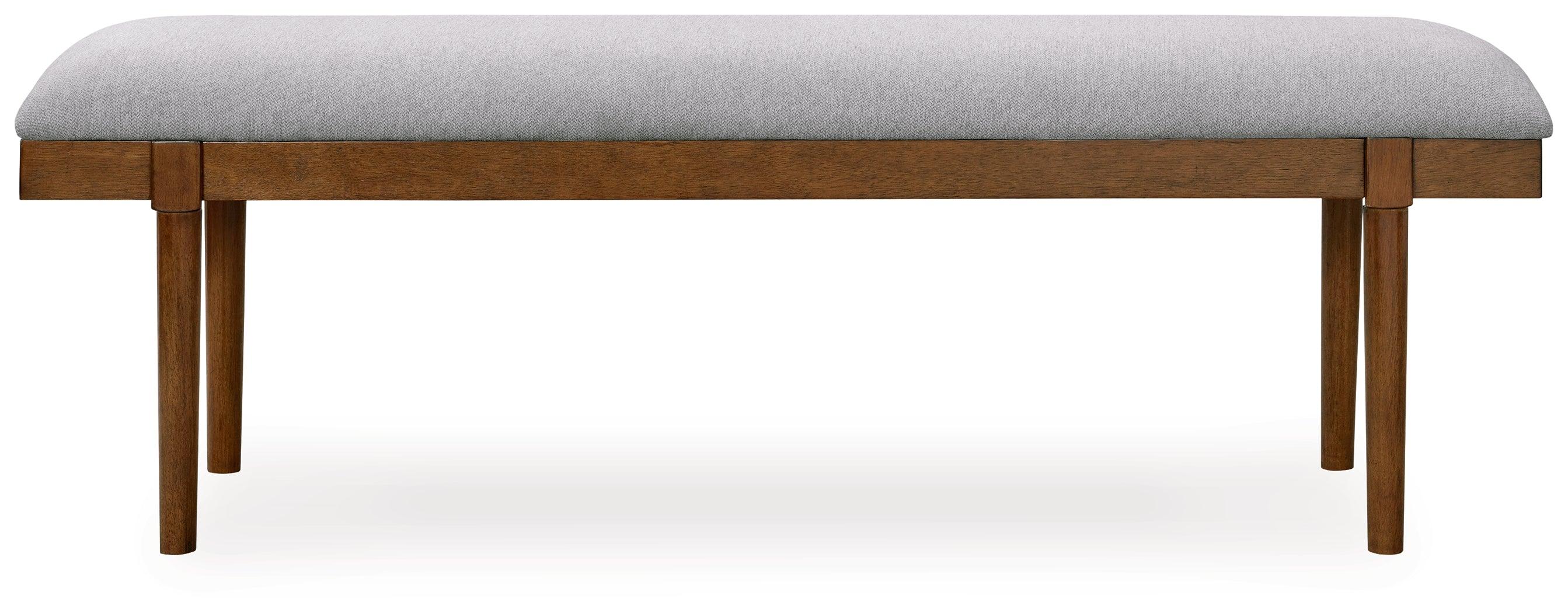 Lyncott Gray Brown 59" Upholstered Dining Bench - Image 3