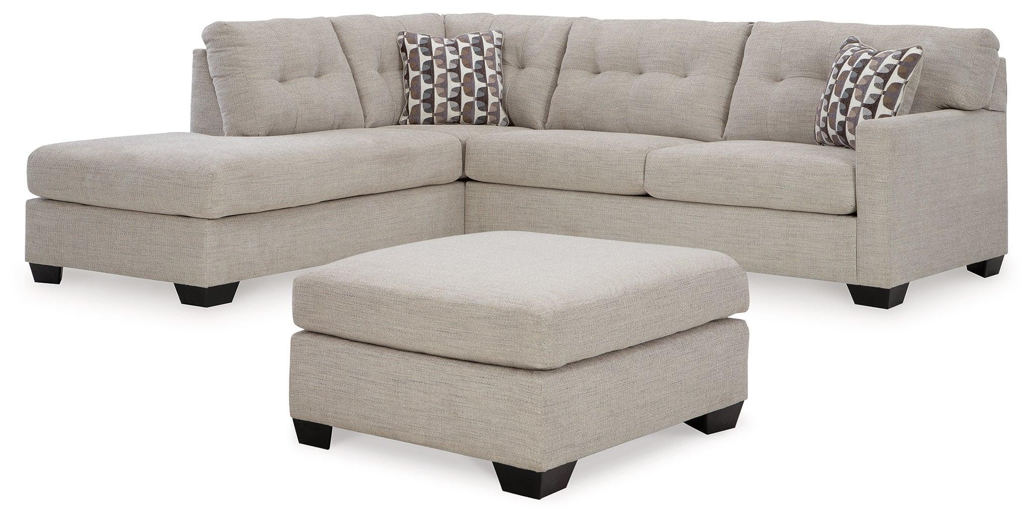 Mahoney Pebble 2-Piece Sectional With Ottoman - Image 2