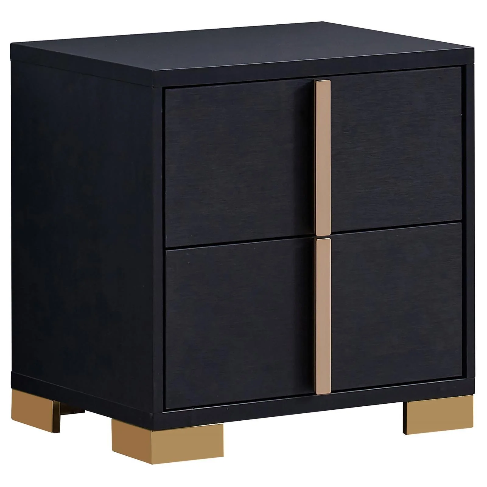 Marceline 2 Drawer Nightstand Black - Image 1