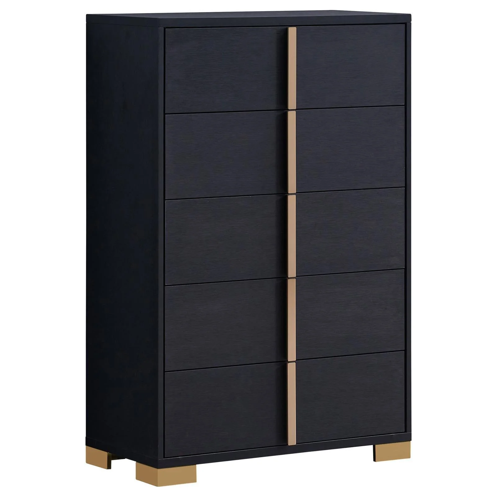 Marceline 5 Drawer Chest Black - Image 1